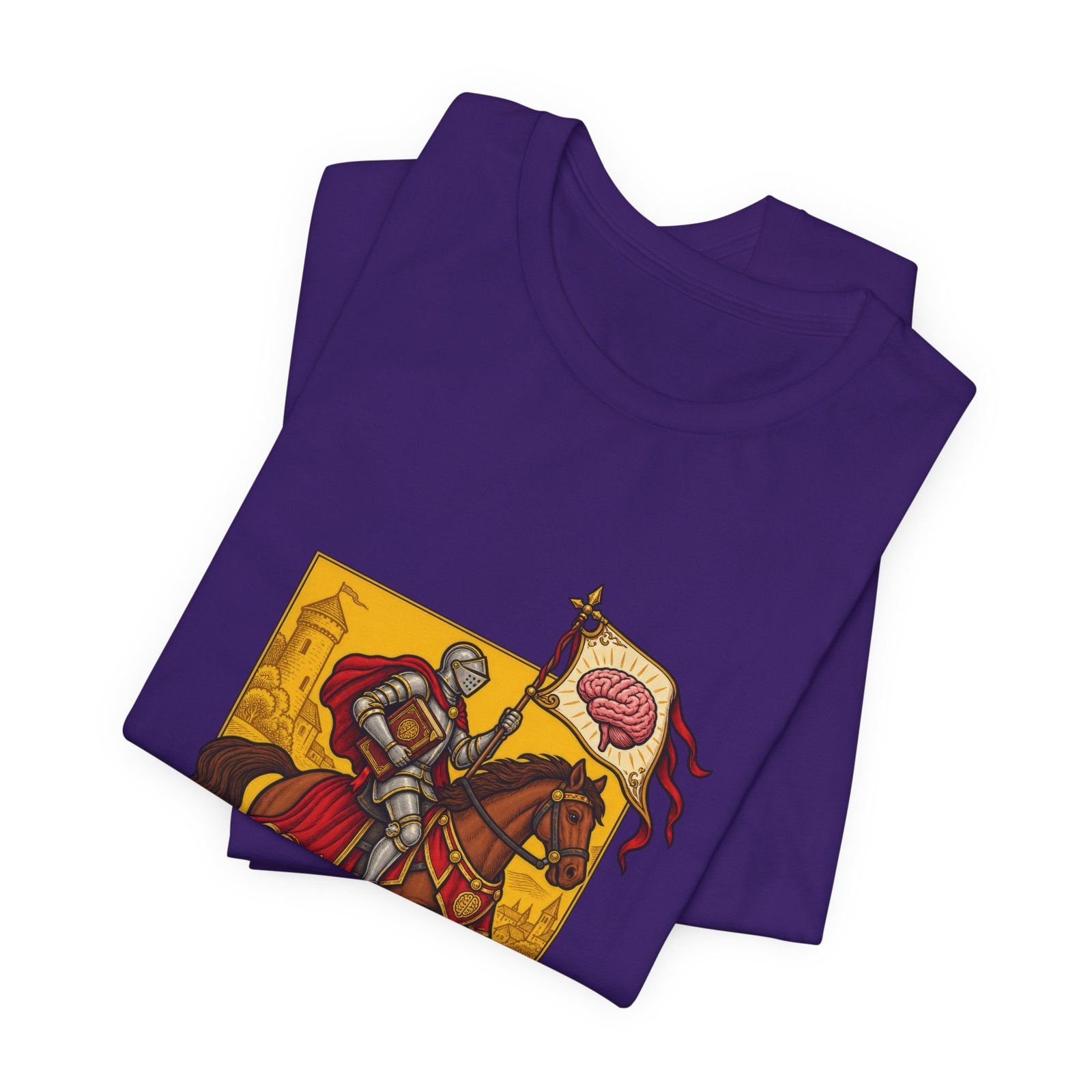 Sir Rebral Cerebral Knight Brain Banner Tee - Image 39