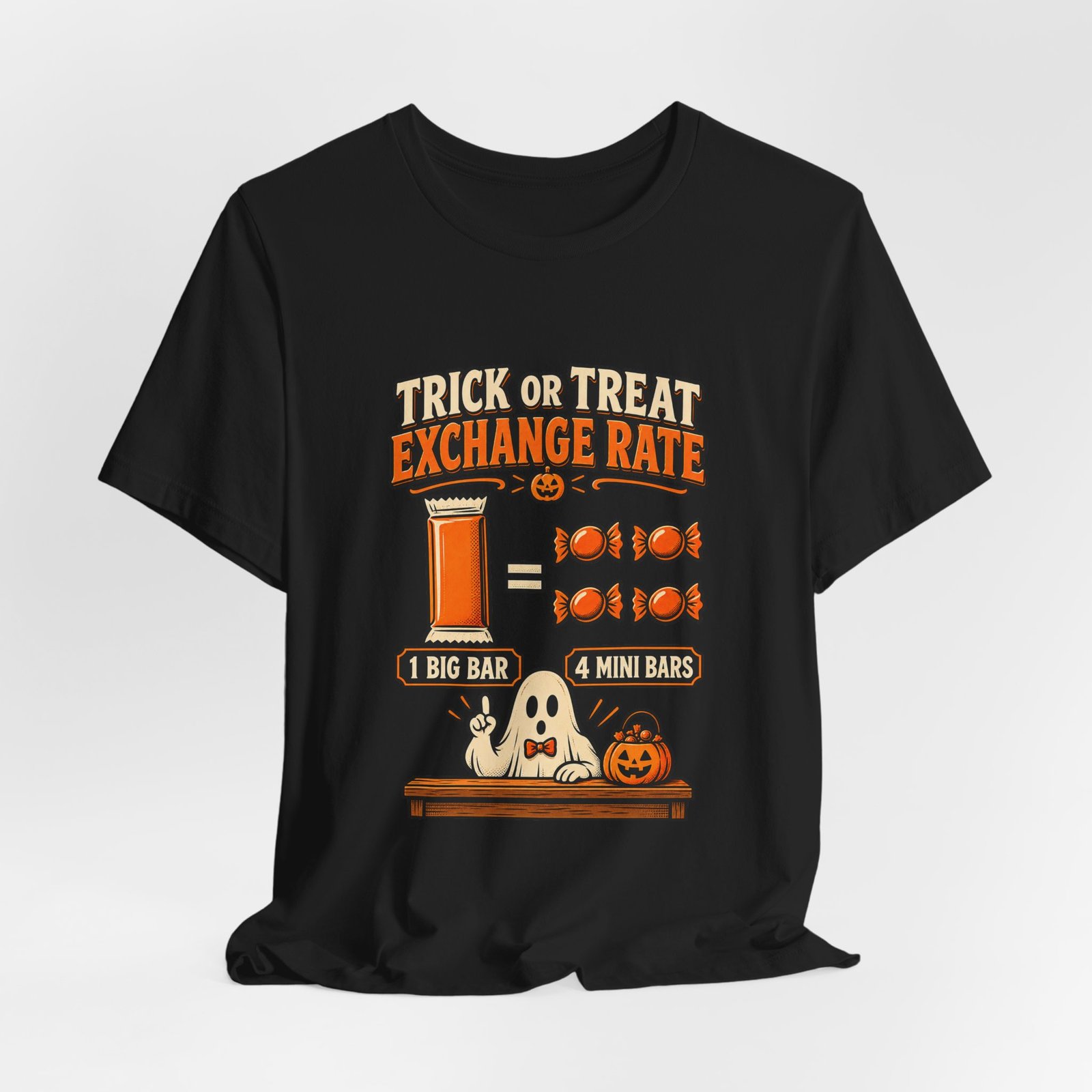 Trick Treat Candy Exchange Rate Halloween Graphic Tee - Image 16