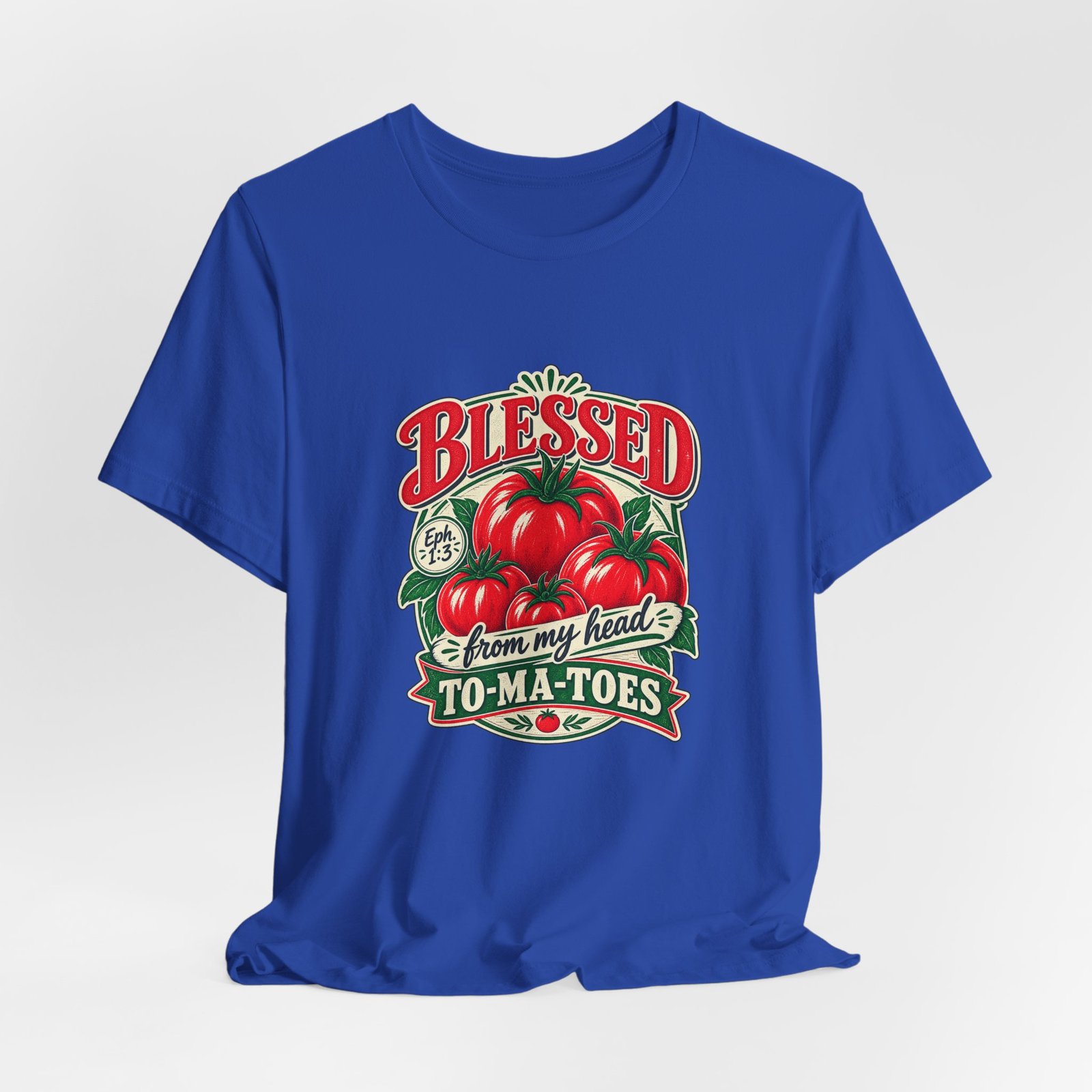 Blessed From My Head To-Ma-Toes Tomato Pun Graphic Tee - Image 32