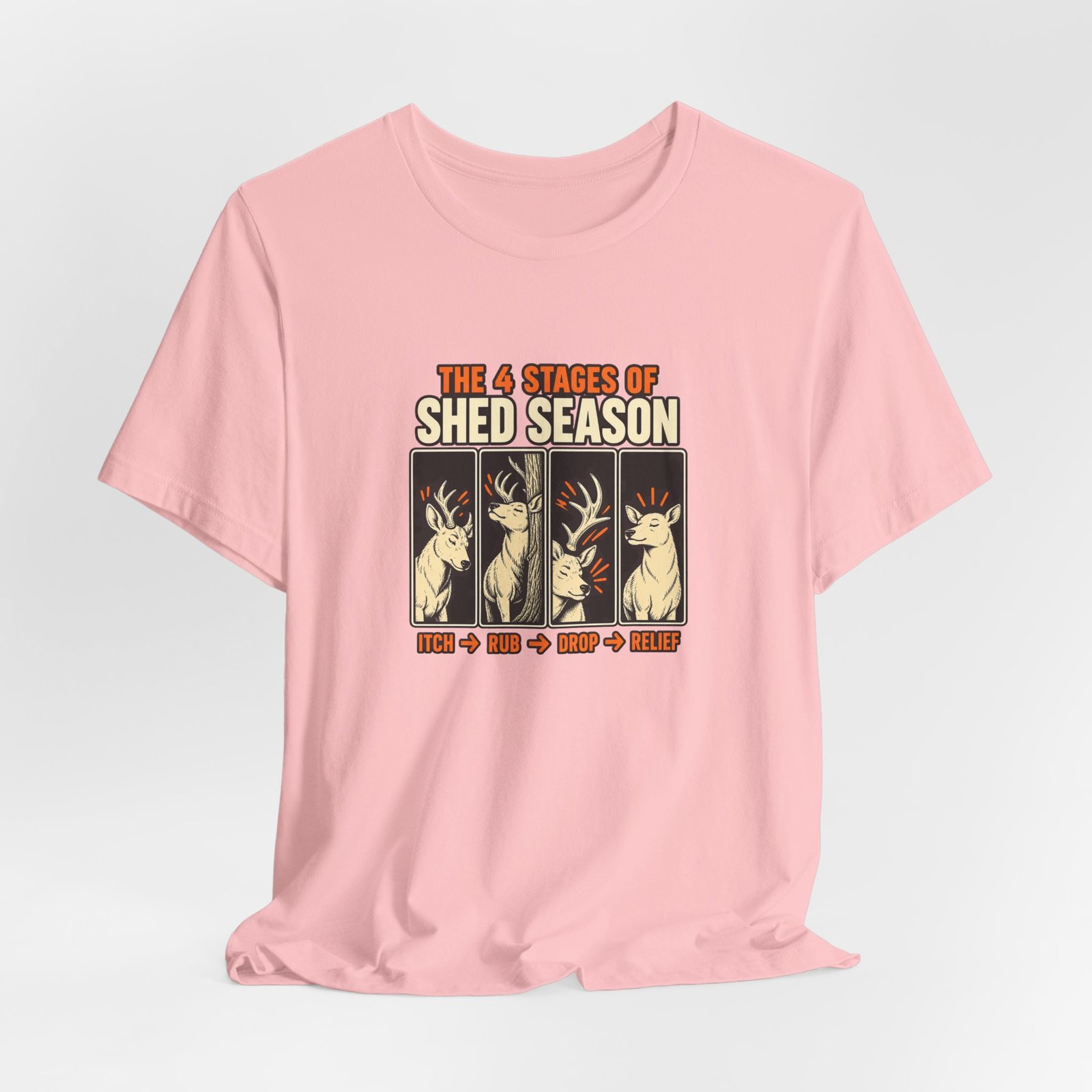 Funny Deer Shed Season Antler Shedding Graphic Tee - Image 44
