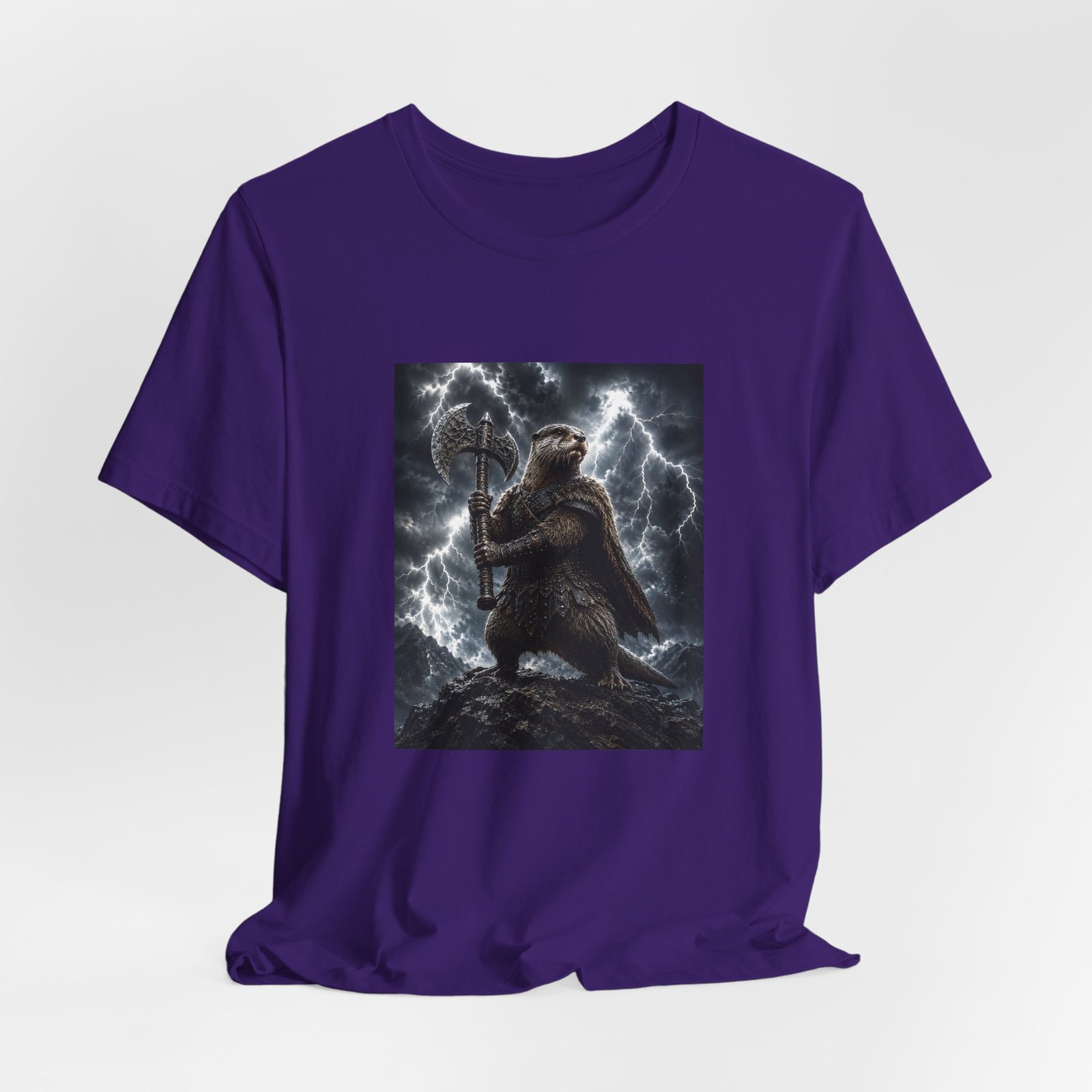 Storm Otter Warrior With Axe Graphic Tee - Image 40