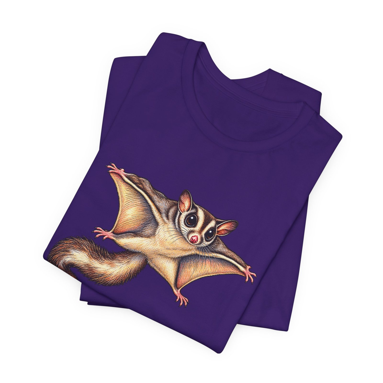 Sugar Glider Mid Glide Squirrel Wildlife Flying Illustration Graphic Tee - Image 39