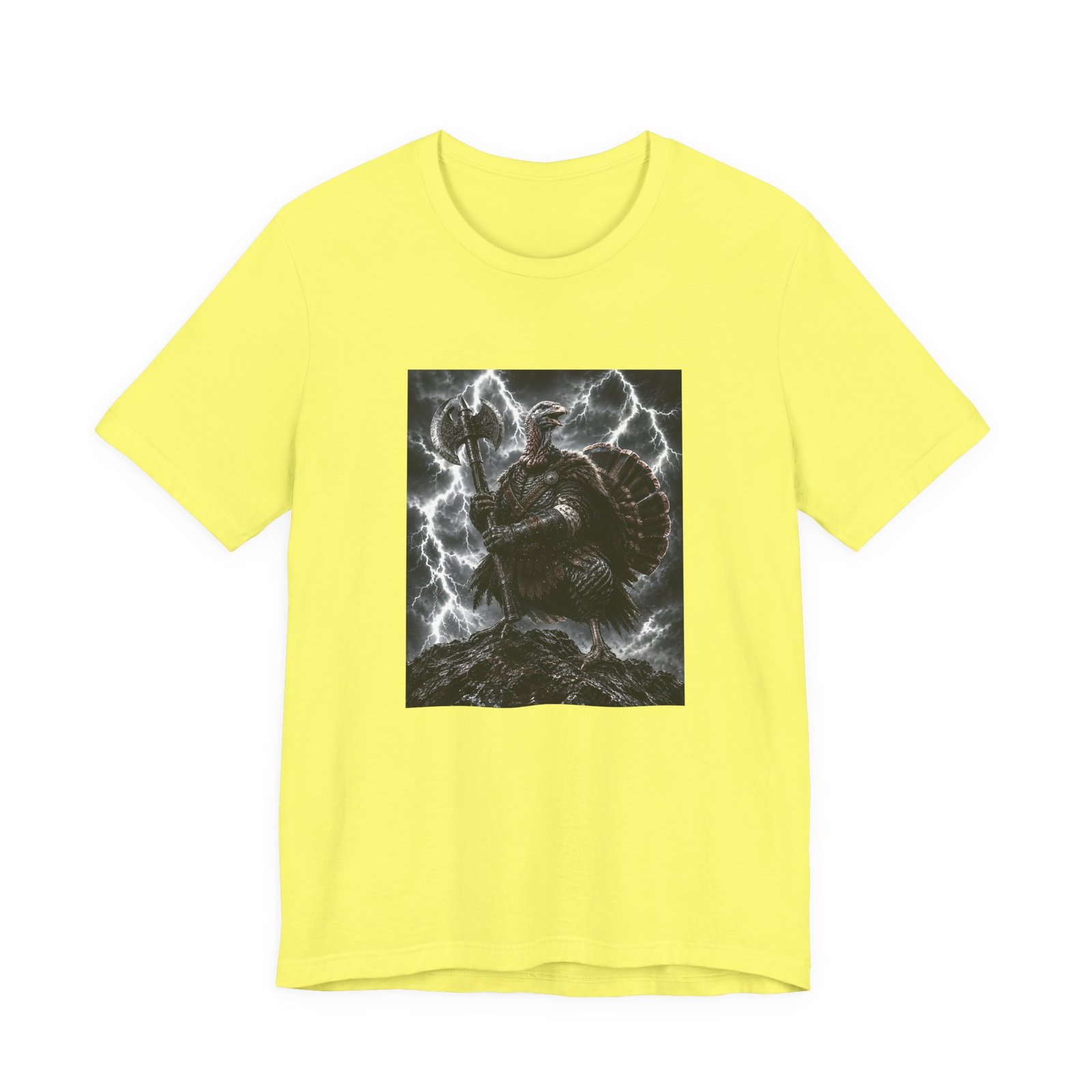 Turkey Warrior Axe Lightning Storm Graphic Tee - Image 17