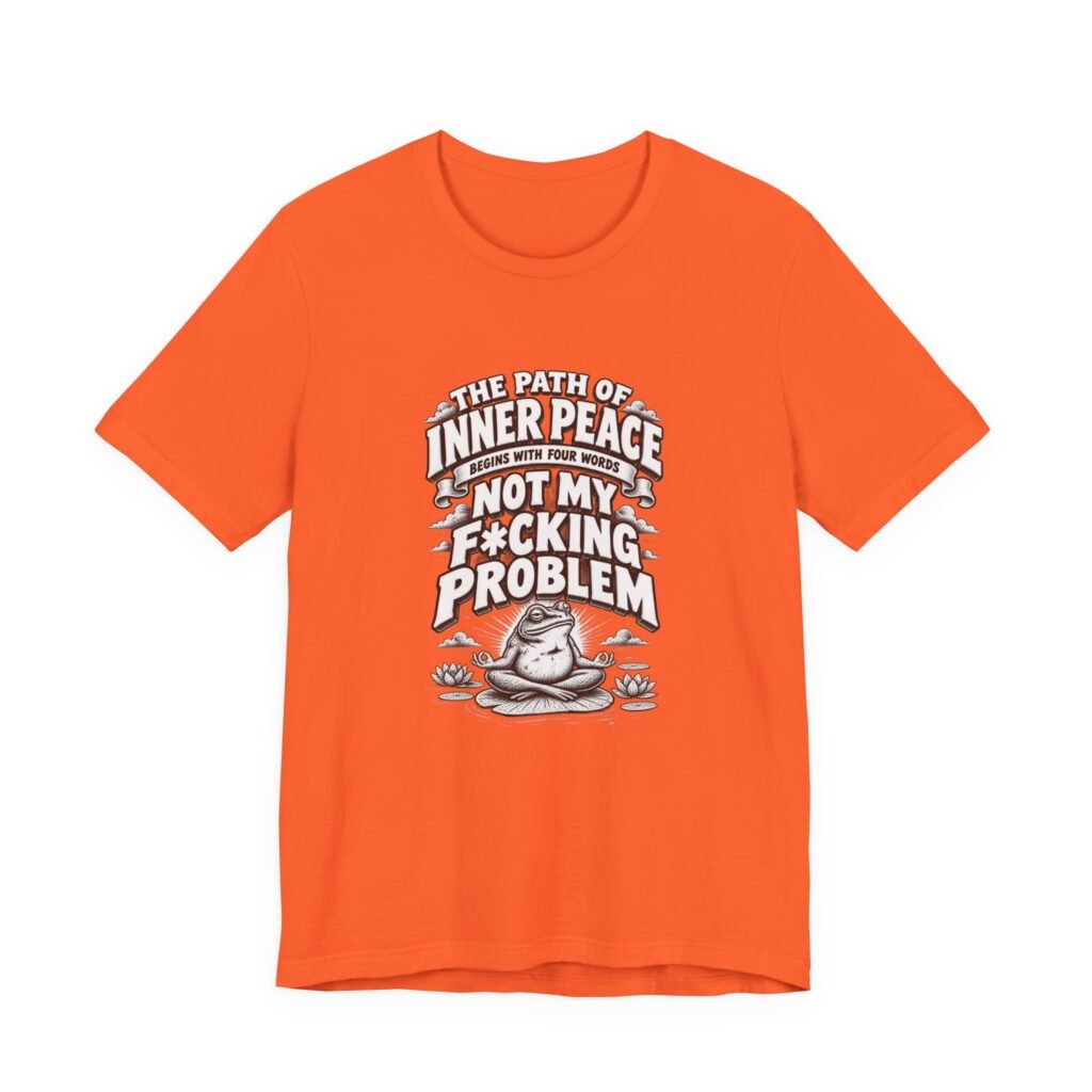 Meditating Frog Peace Adult Humor Graphic Tee