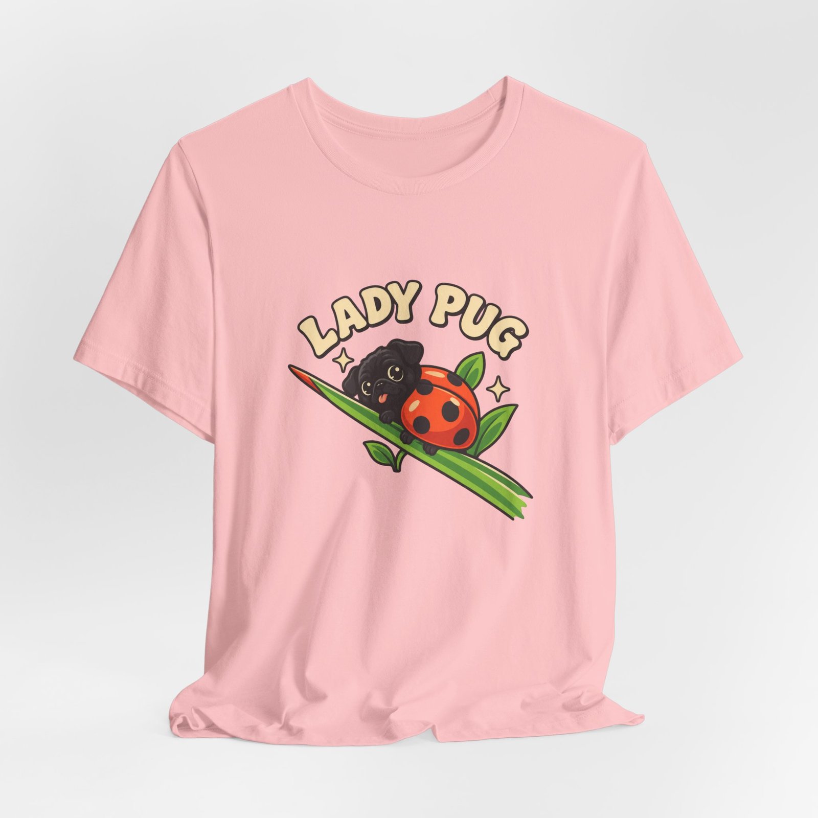 Lady Pug Cute Ladybug Dog Pun Graphic Tee - Image 44