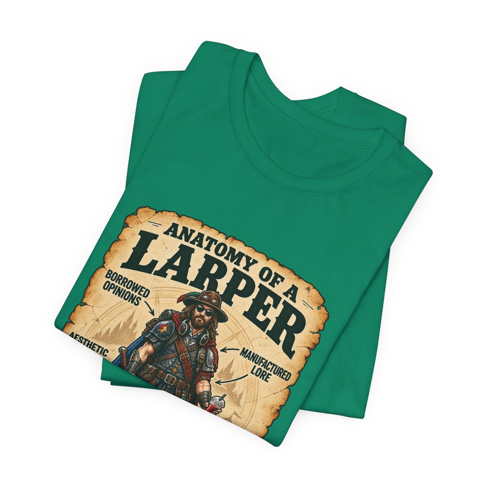 Anatomy Of A Larper Field Reference Humor Graphic Tee - Image 27