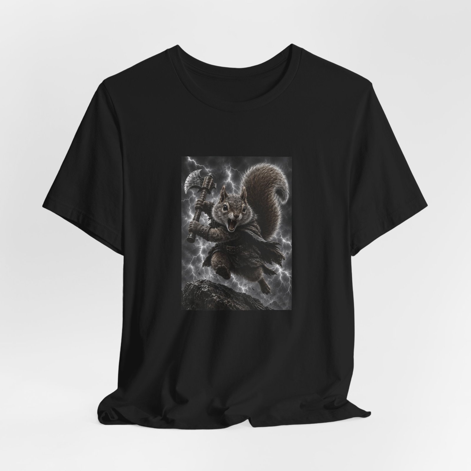Epic Squirrel Warrior With Axe Graphic Tee - Image 16