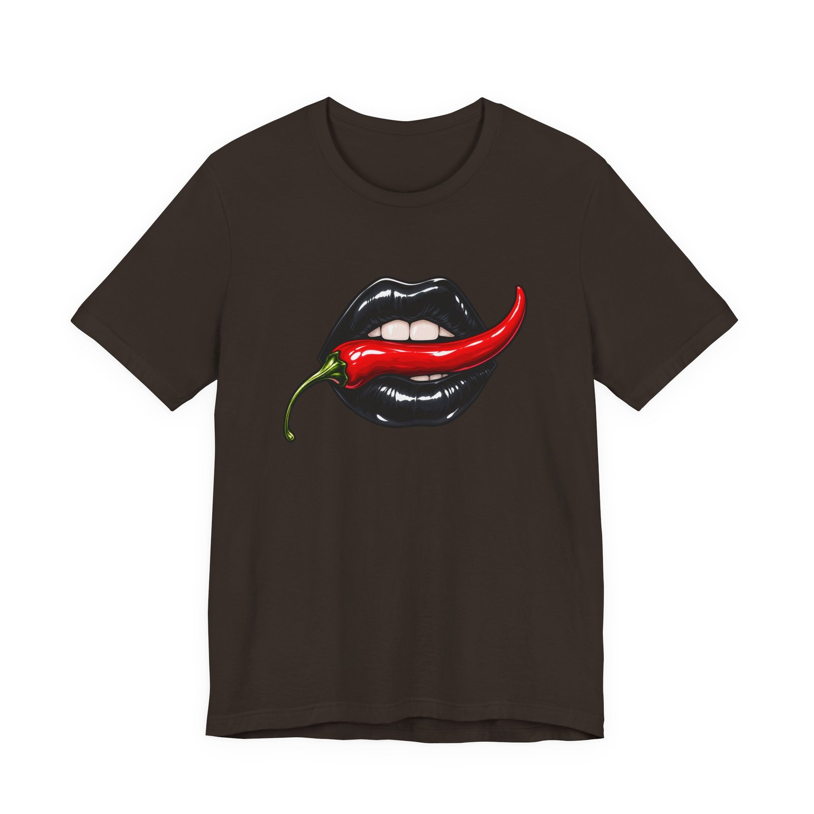 Chili Lips Bite Spicy Food Humor Graphic Tee - Image 9