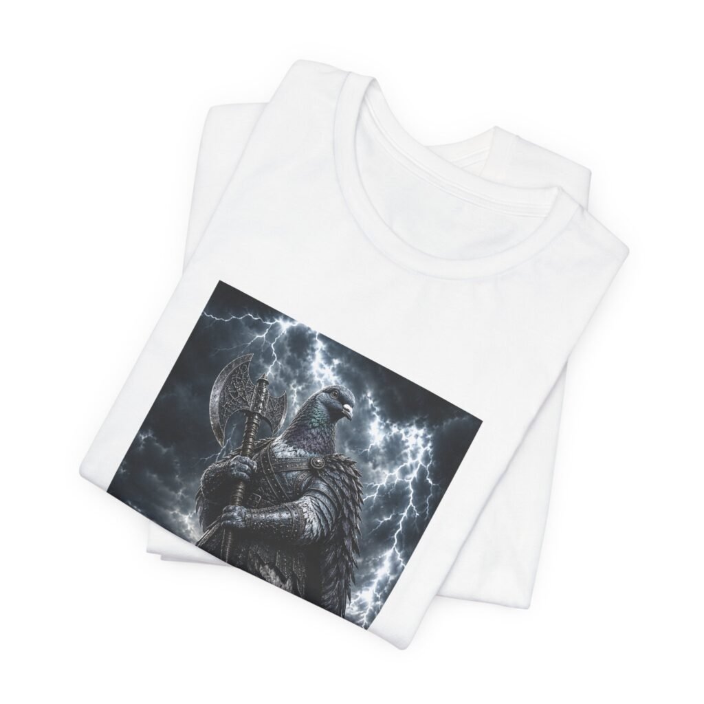 Storm Pigeon Battle Guardian With Axe Graphic Tee