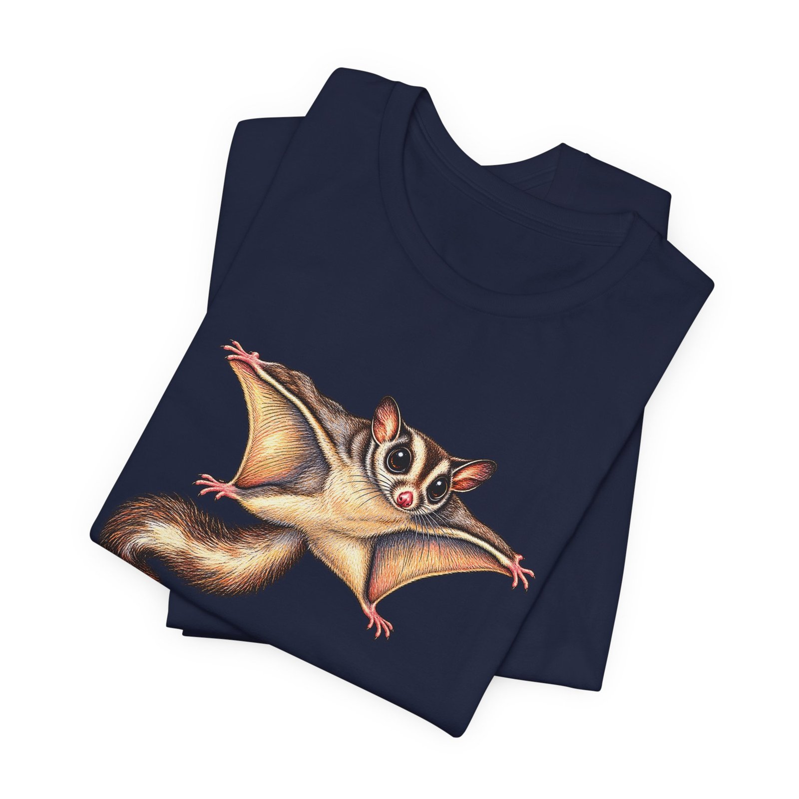 Sugar Glider Mid Glide Squirrel Wildlife Flying Illustration Graphic Tee - Image 35