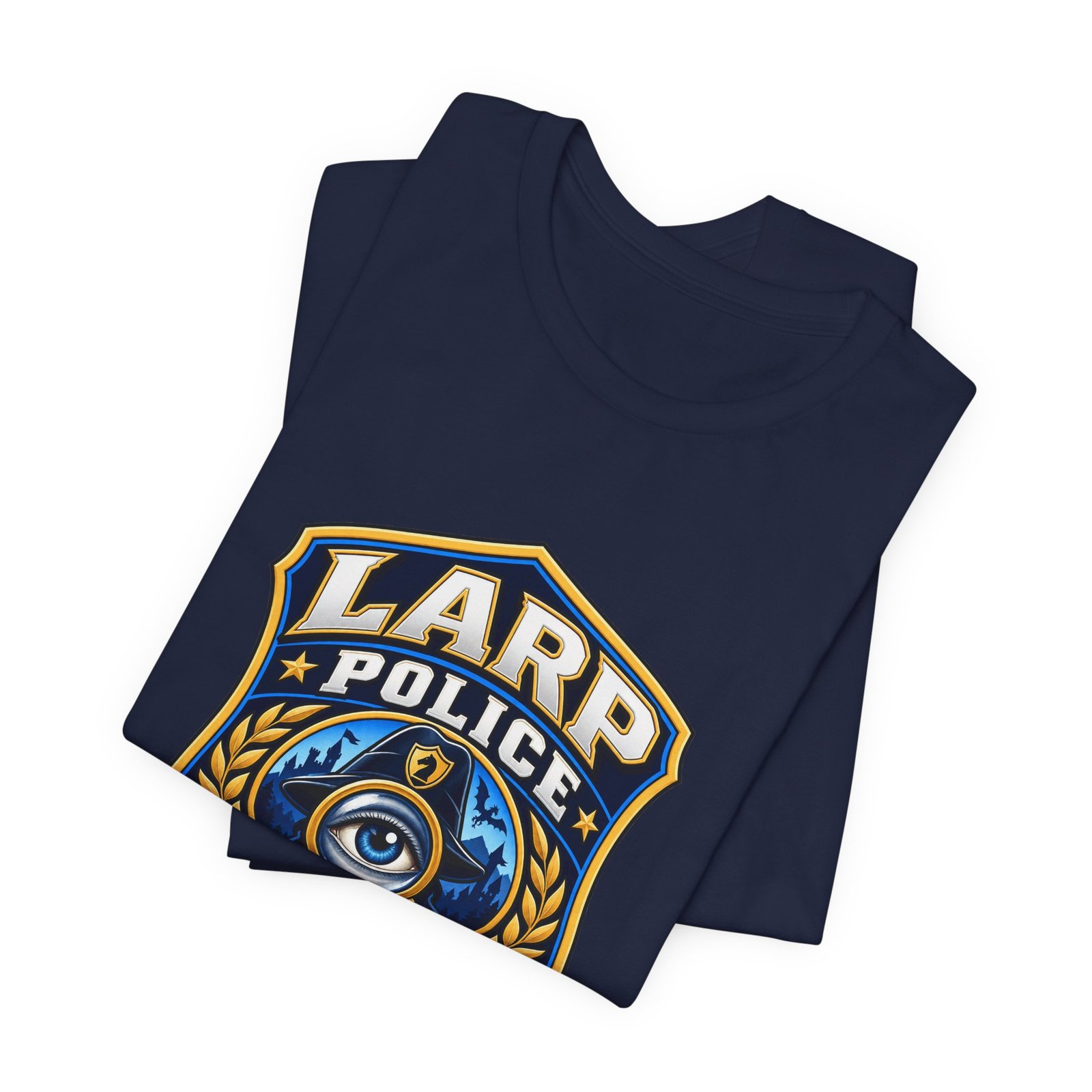 LARP Police Observe Verify Question Badge Tee - Image 35