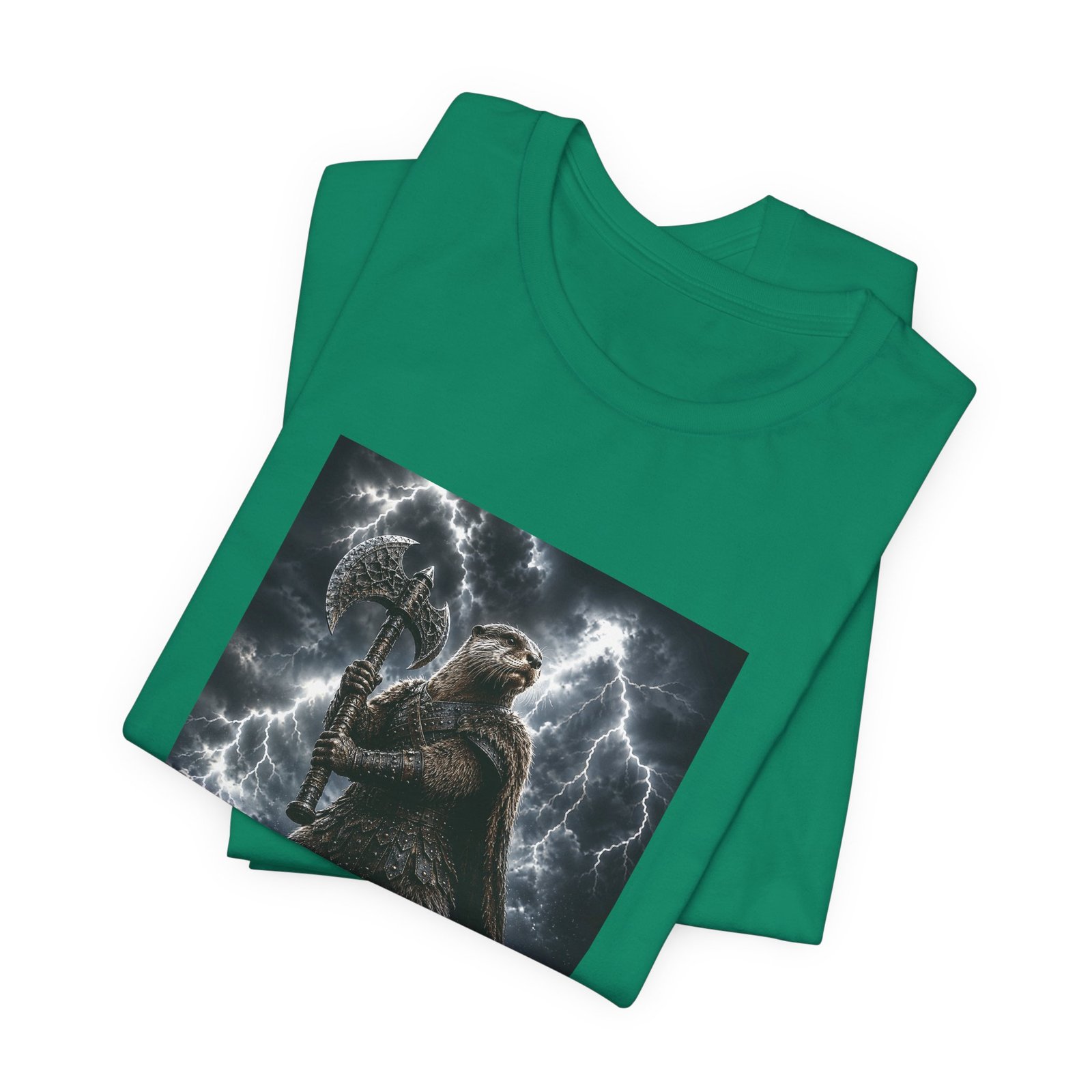 Storm Otter Warrior With Axe Graphic Tee - Image 27
