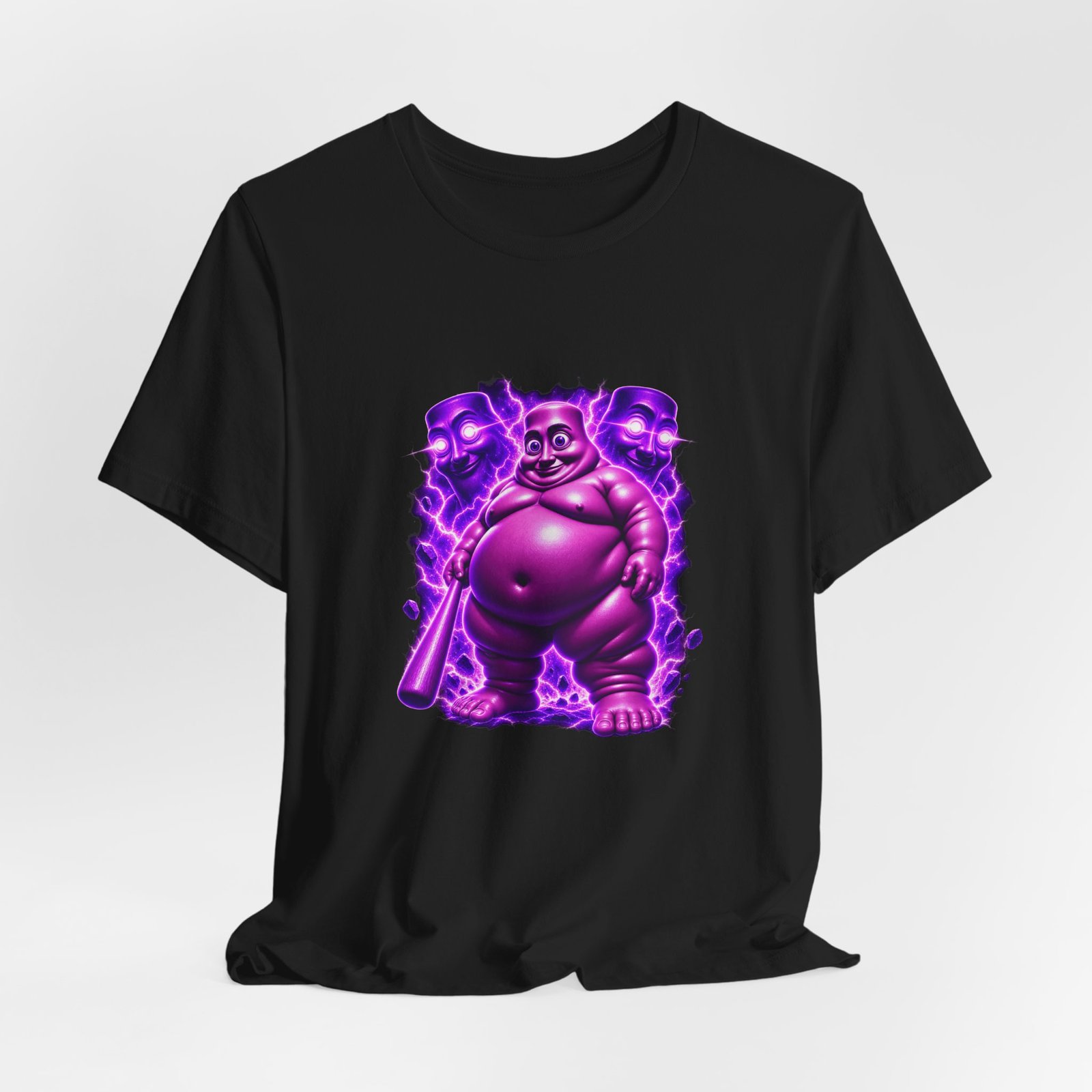 Fat Tung Sahur Purple Brainrot Unhinged Laser Beam Eyes Graphic Tee - Image 4