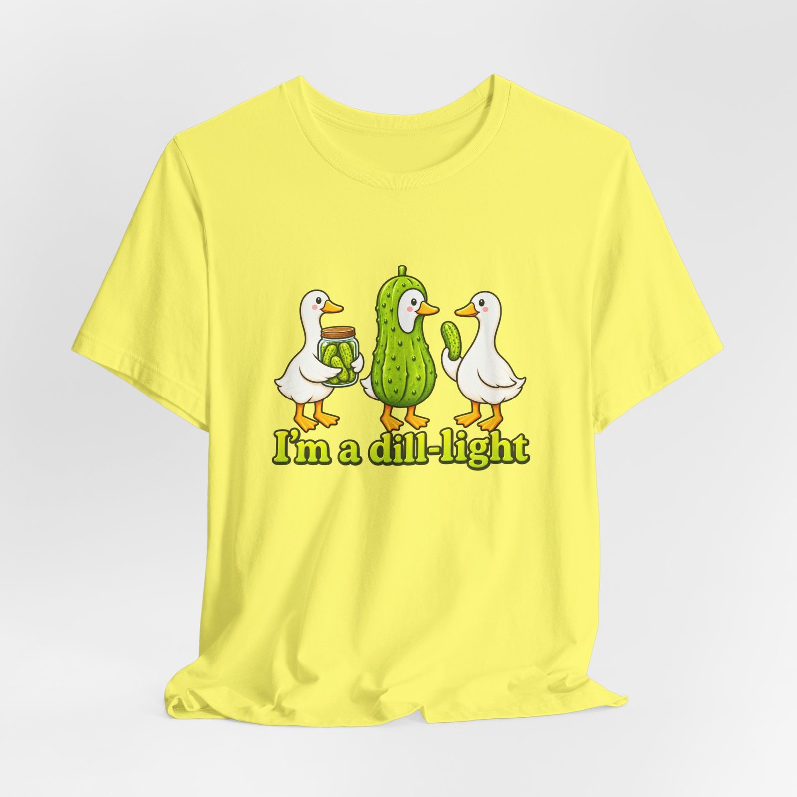 I'm A Dill-Light Funny Goose Pickle Pun Graphic Tee - Image 20