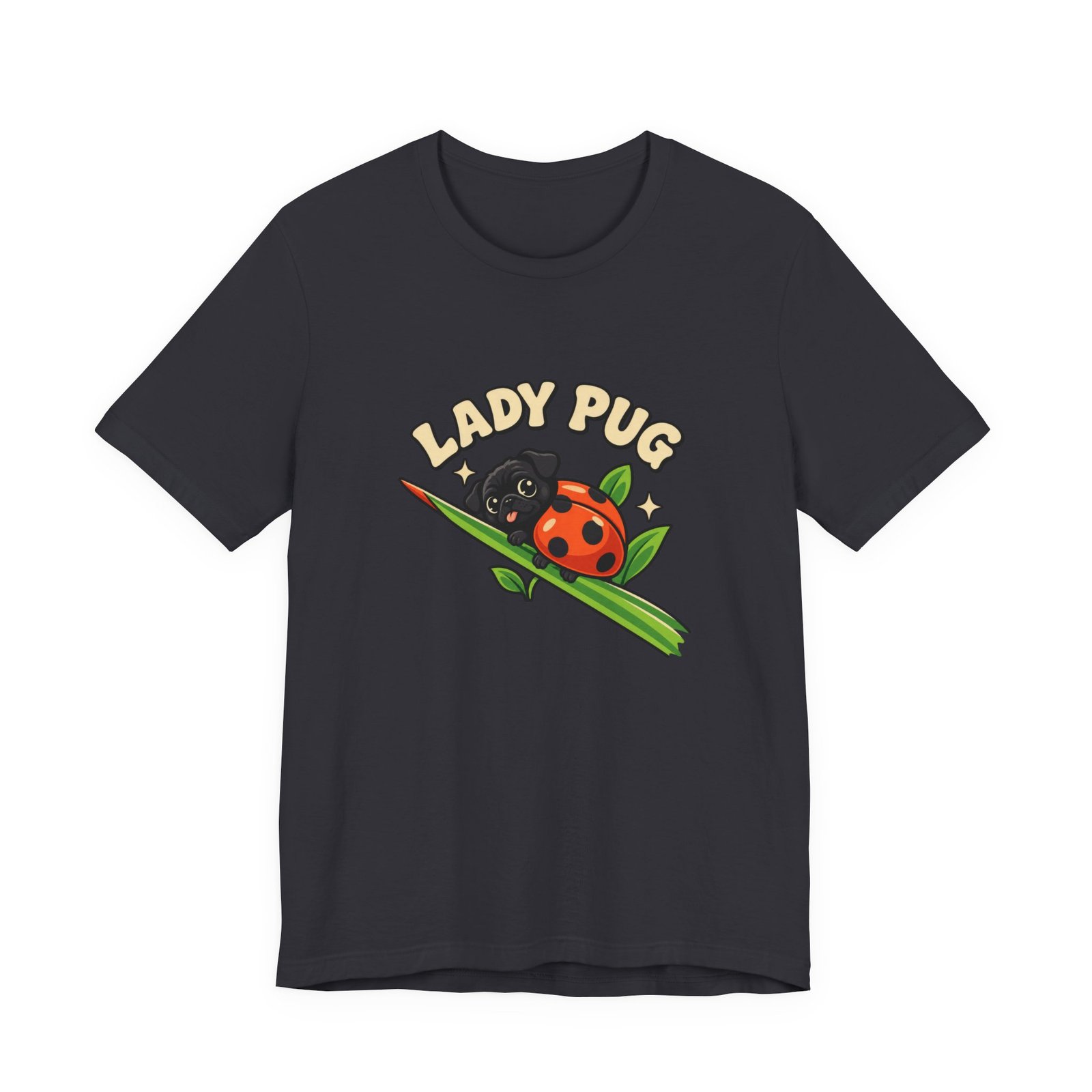 Lady Pug Cute Ladybug Dog Pun Graphic Tee - Image 21