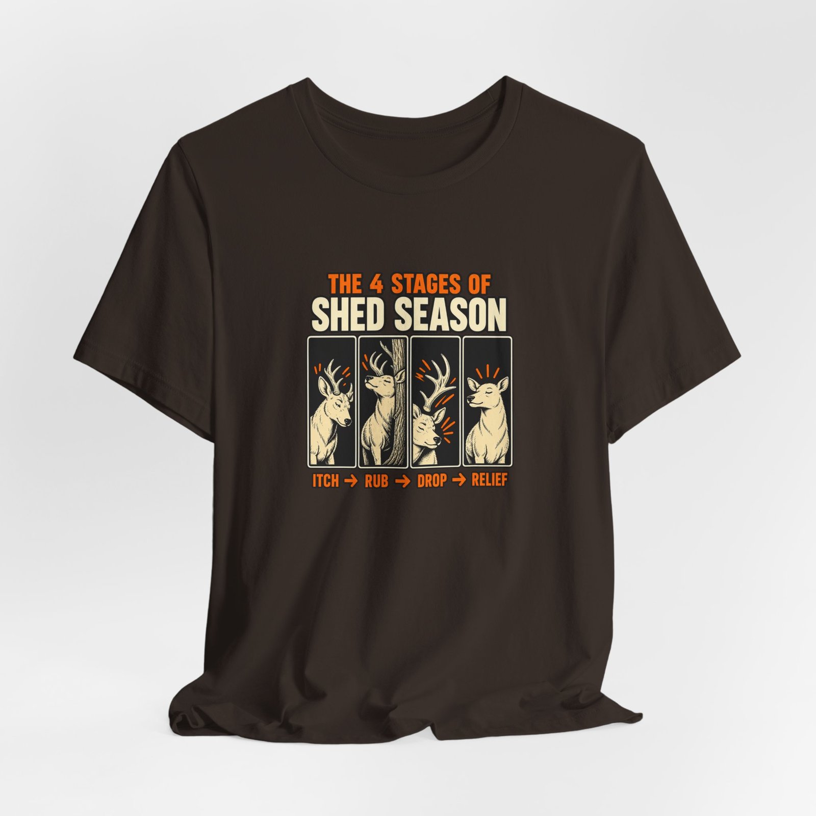 Funny Deer Shed Season Antler Shedding Graphic Tee - Image 12