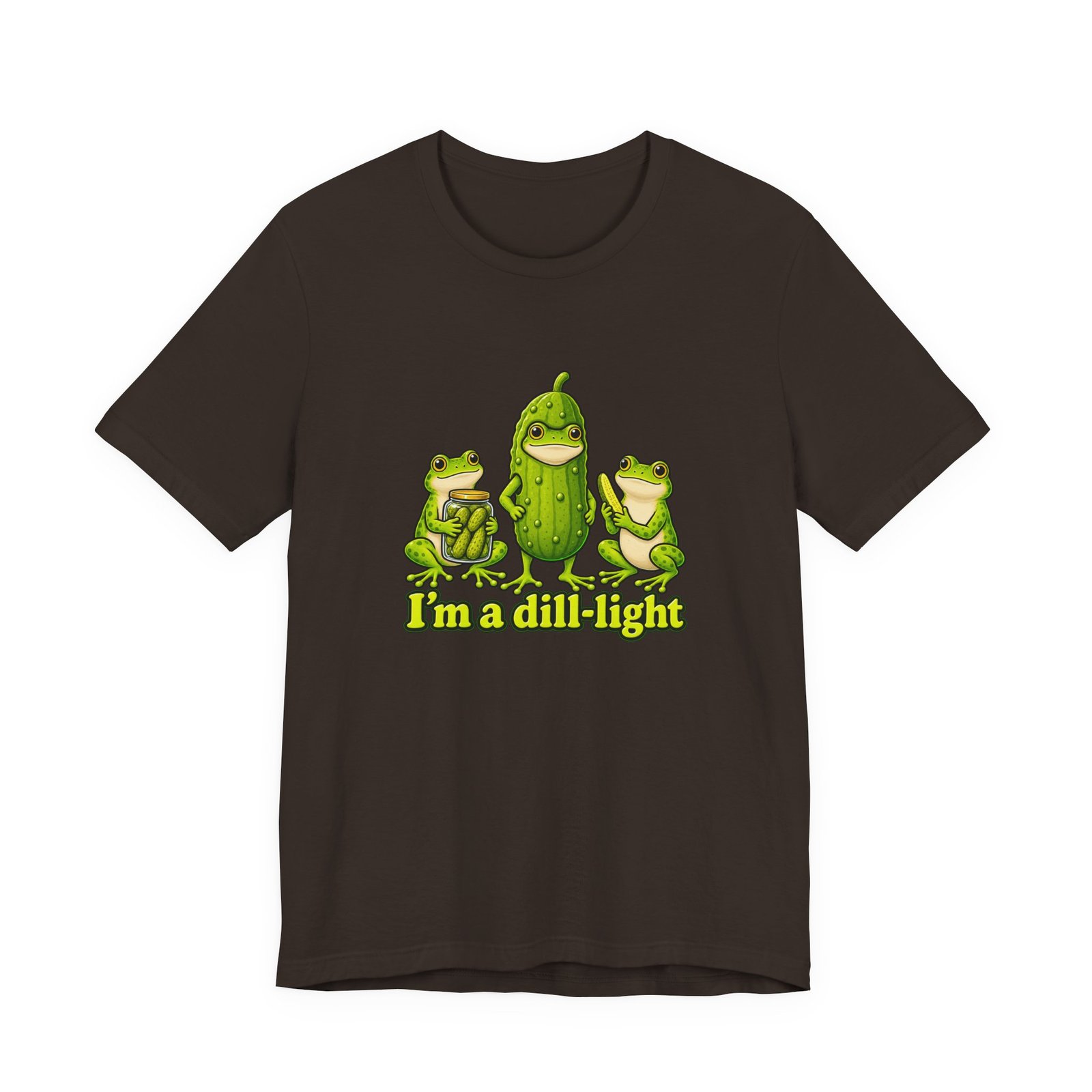 Im A Dill Light Funny Frog Pickle Pun Graphic Tee - Image 9