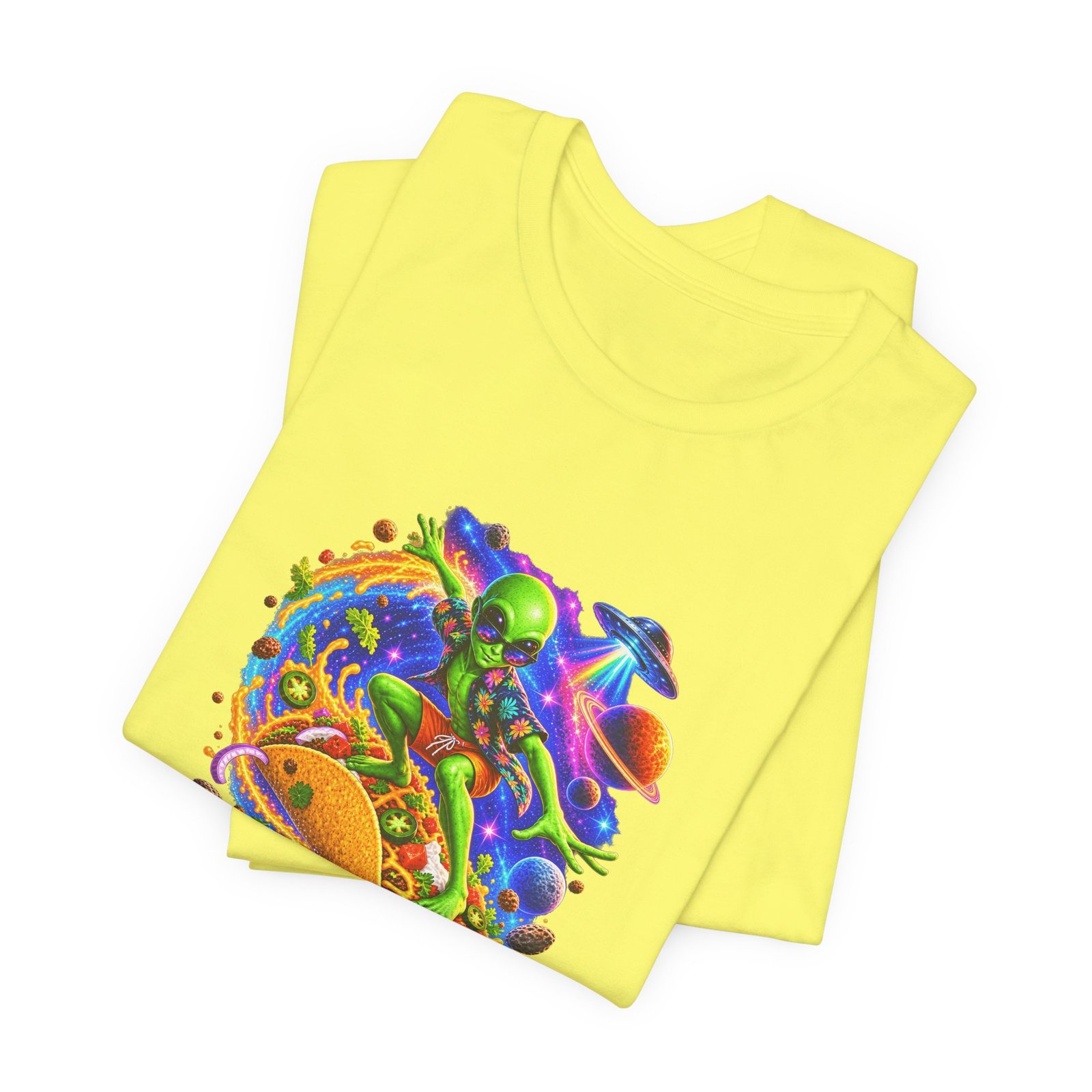 Alien Taco Space Surfer Graphic Tee - Image 19
