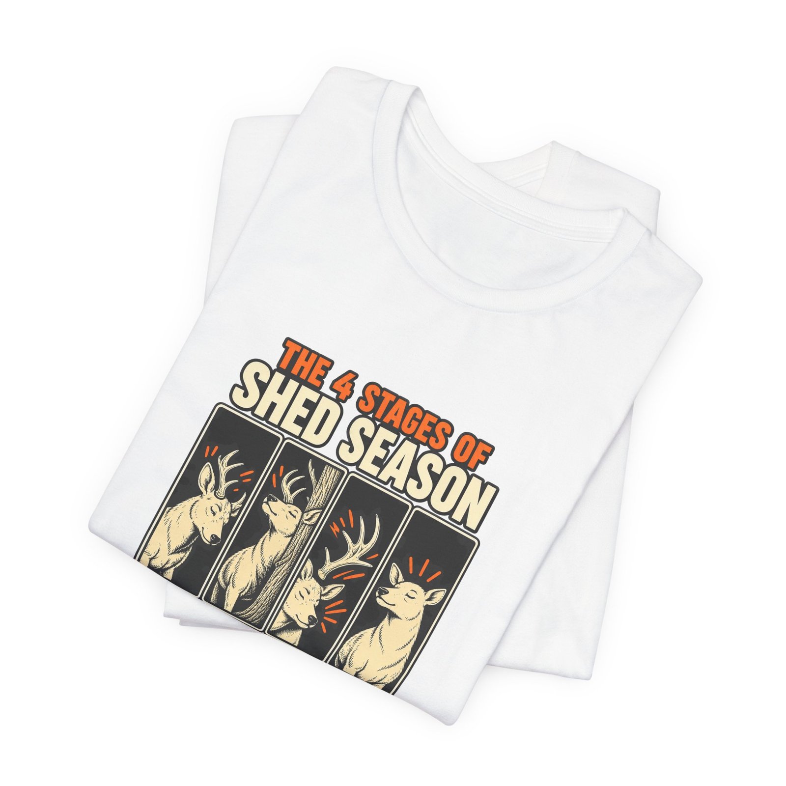 Funny Deer Shed Season Antler Shedding Graphic Tee - Image 3