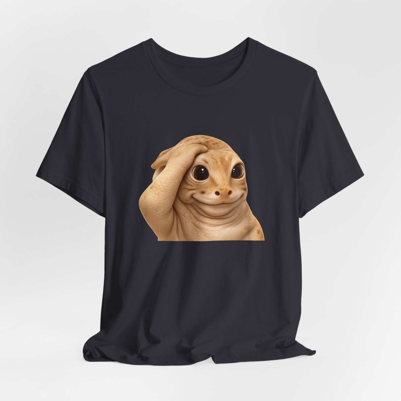 Funny Bashful Cat Reaction Meme Graphic Tee - Image 24
