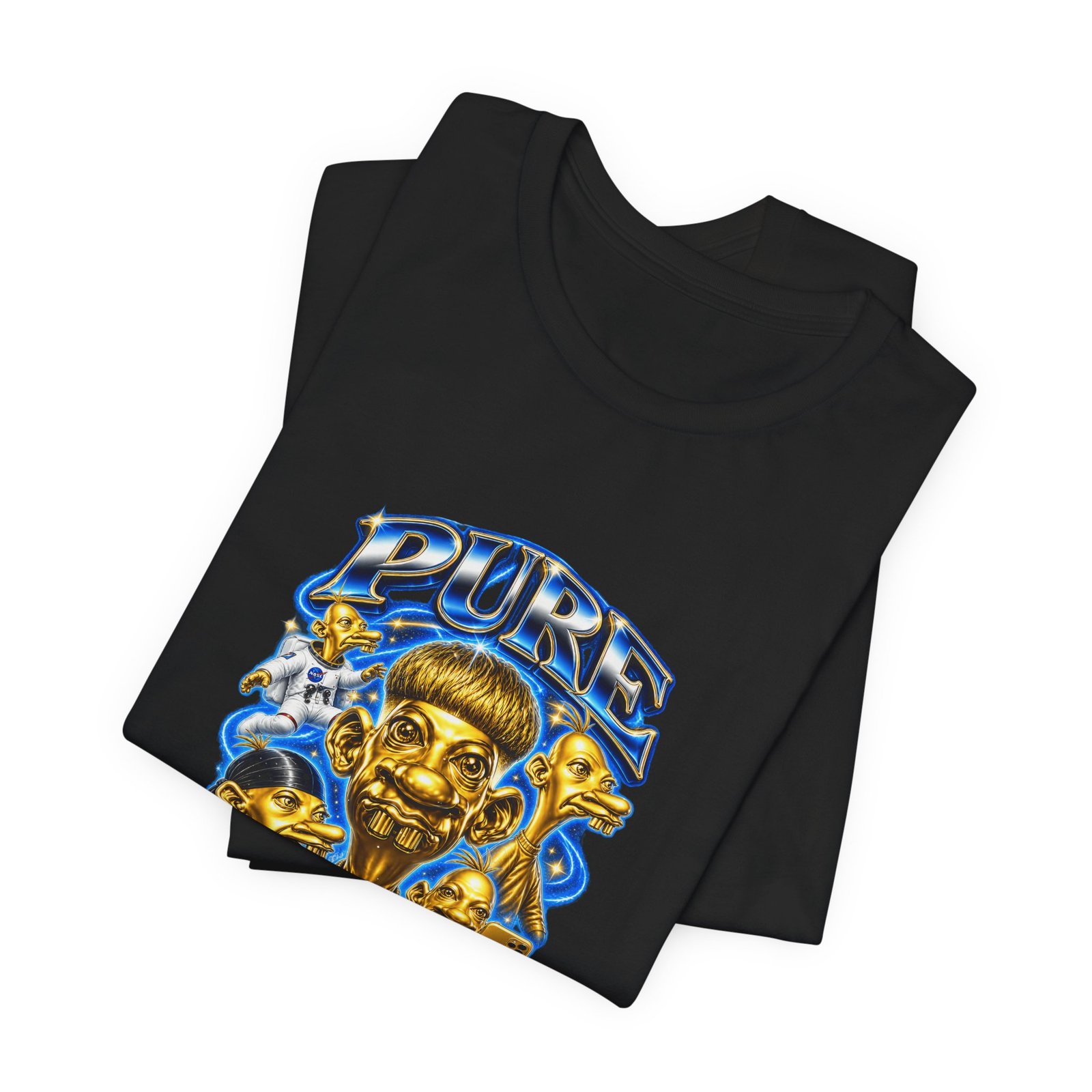 Pure Charisma Aura Neegy Cosmic Selfie Charisma Graphic Tee - Image 15