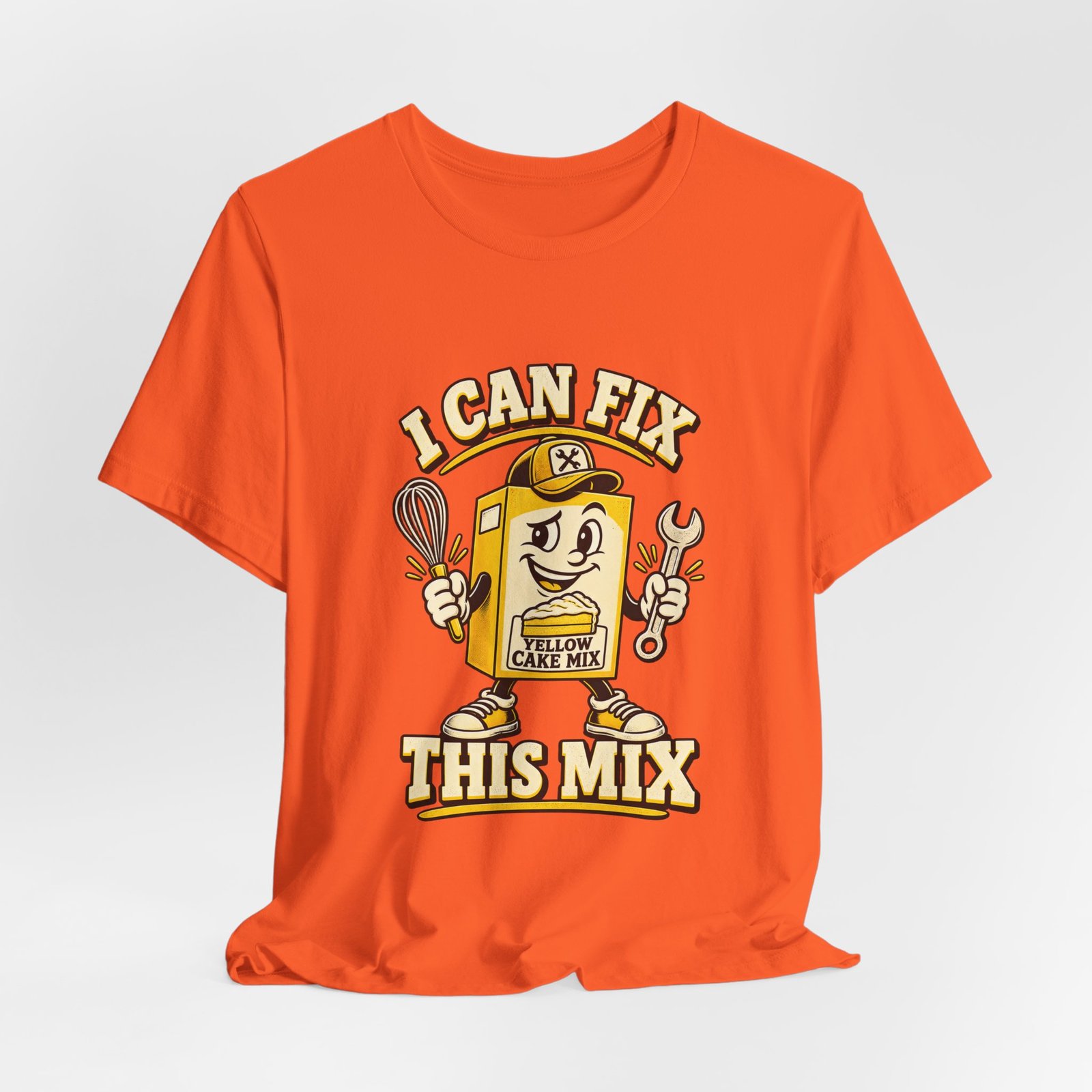 I Can Fix This Mix Yellow Cake Pun Tee - Image 8