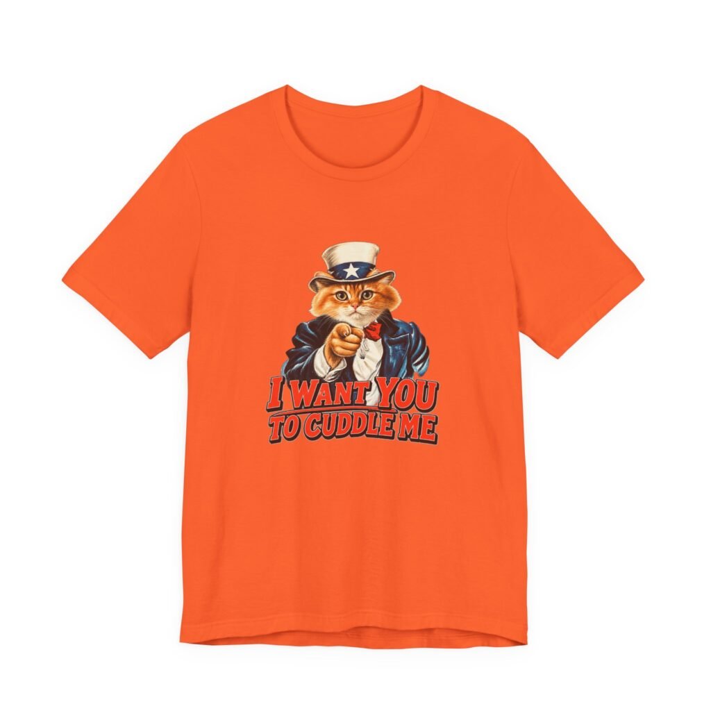I Want You To Cuddle Cat Patriotic Poster Graphic Tee