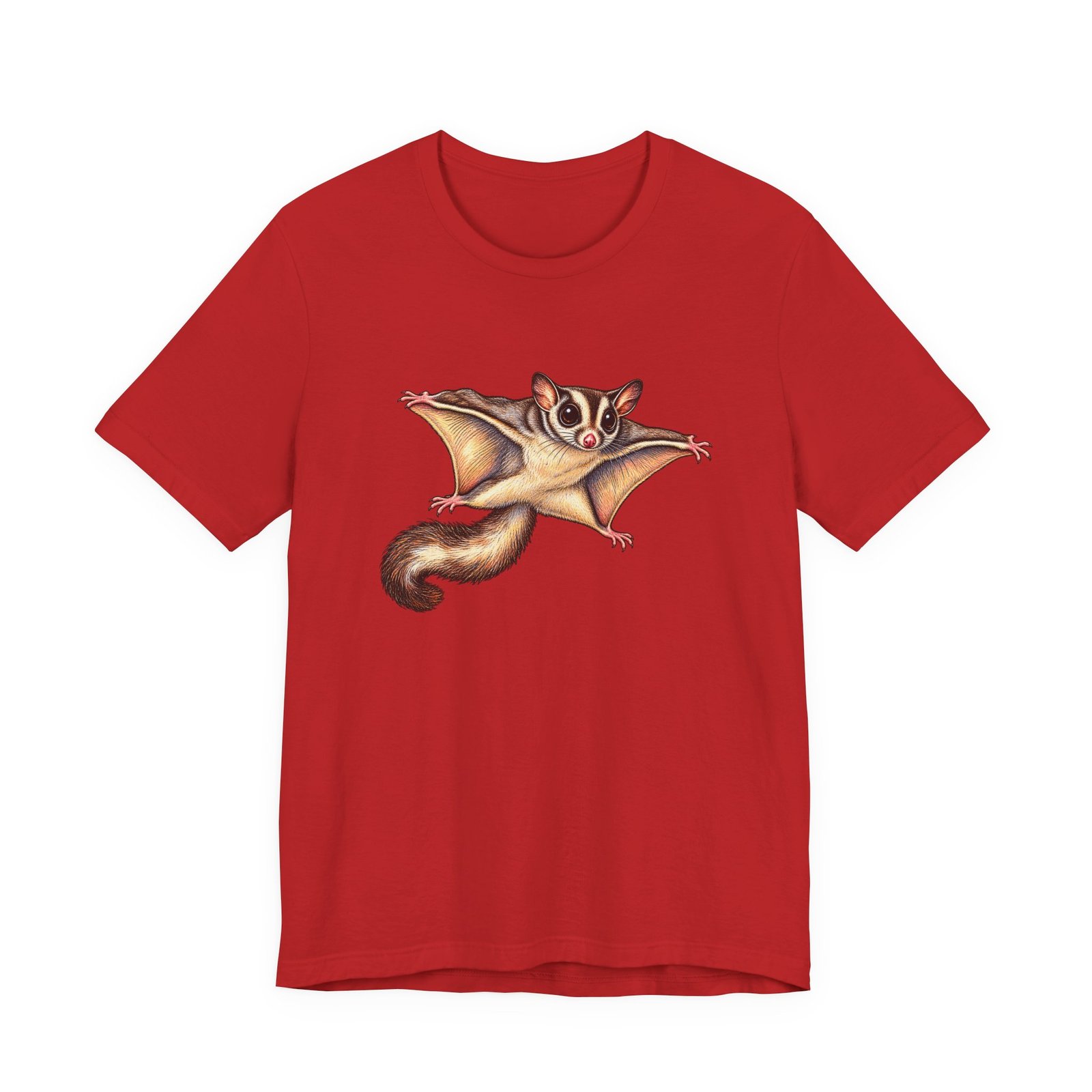 Sugar Glider Mid Glide Squirrel Wildlife Flying Illustration Graphic Tee - Image 45