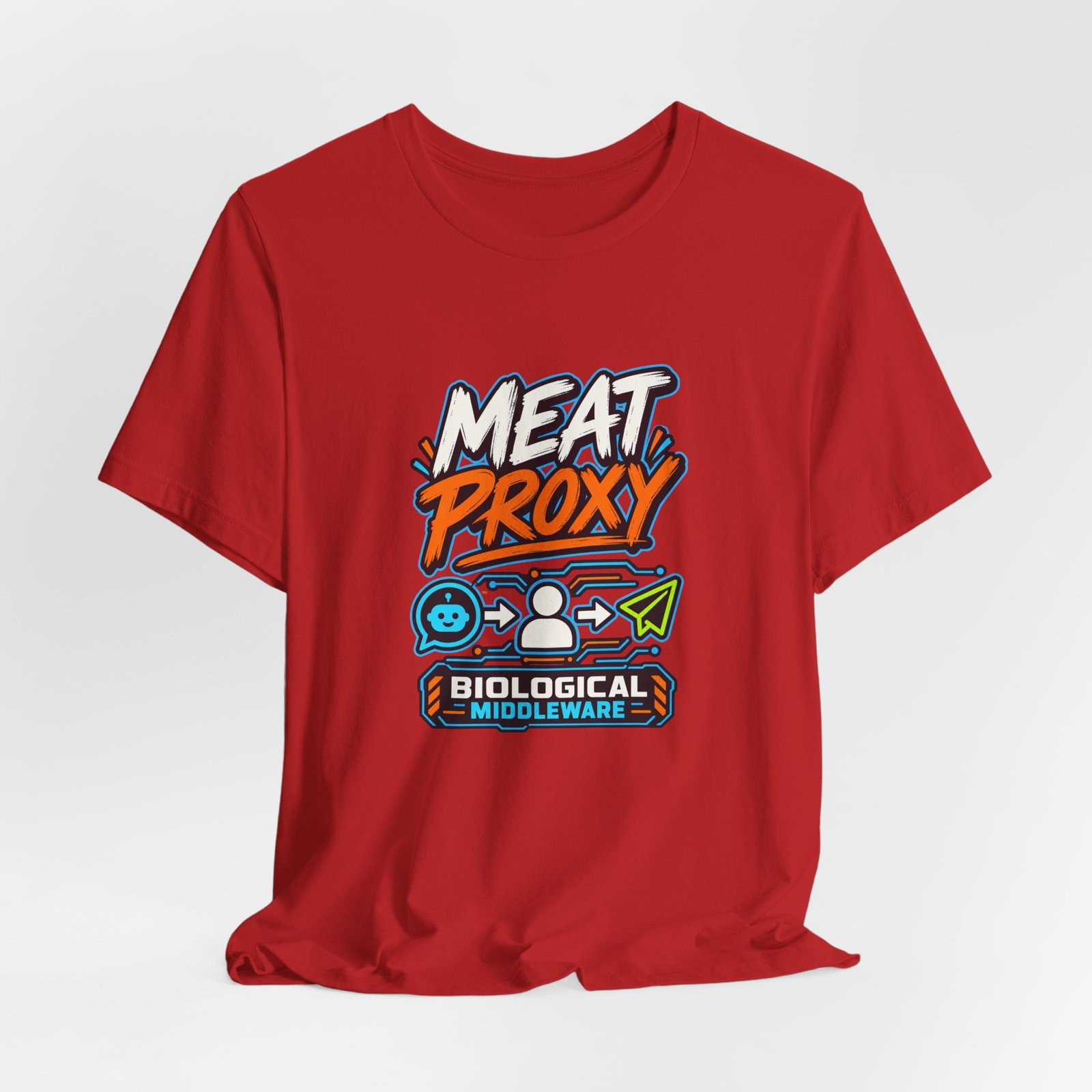 Meat Proxy Human AI Relay Graphic Tee - Image 48