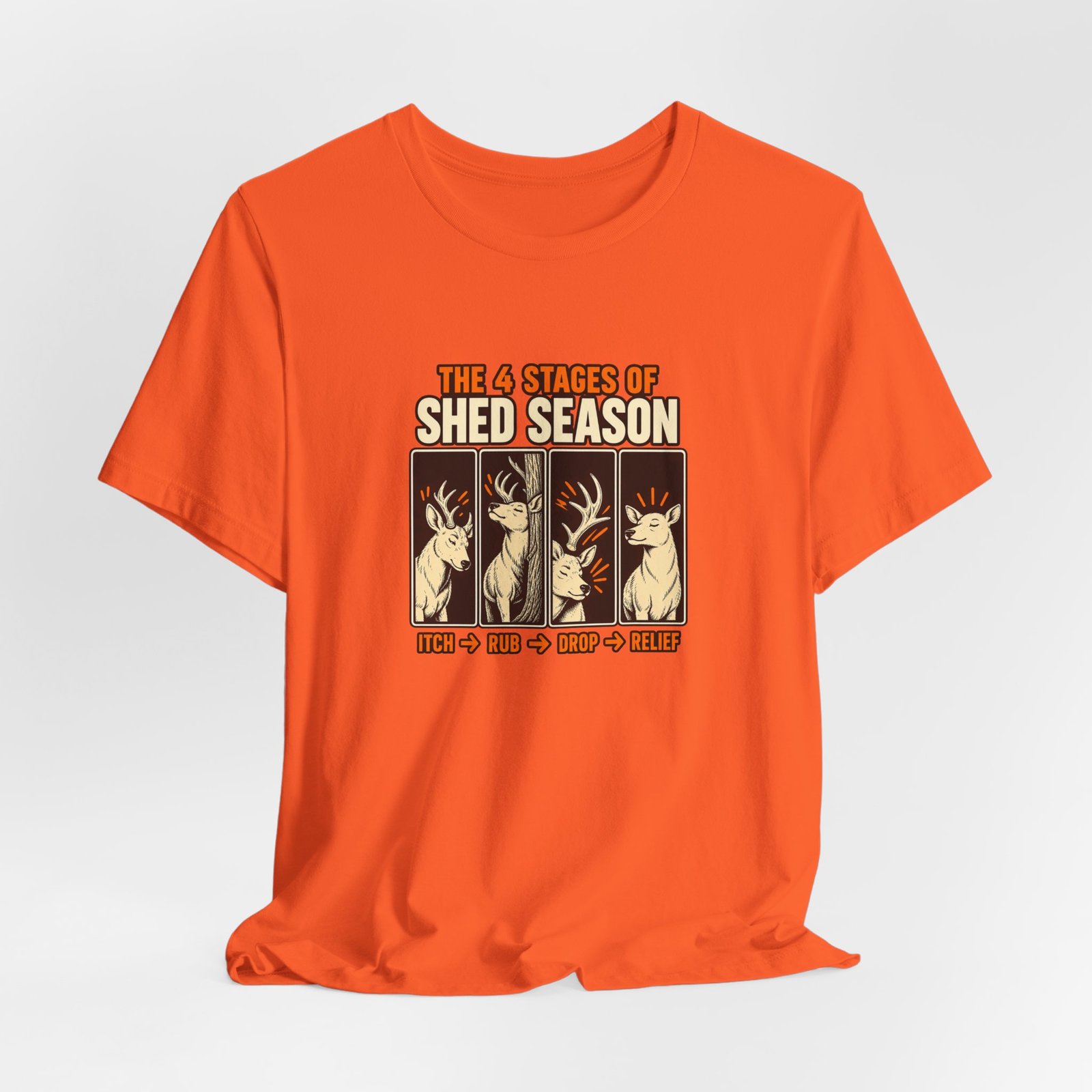 Funny Deer Shed Season Antler Shedding Graphic Tee - Image 8