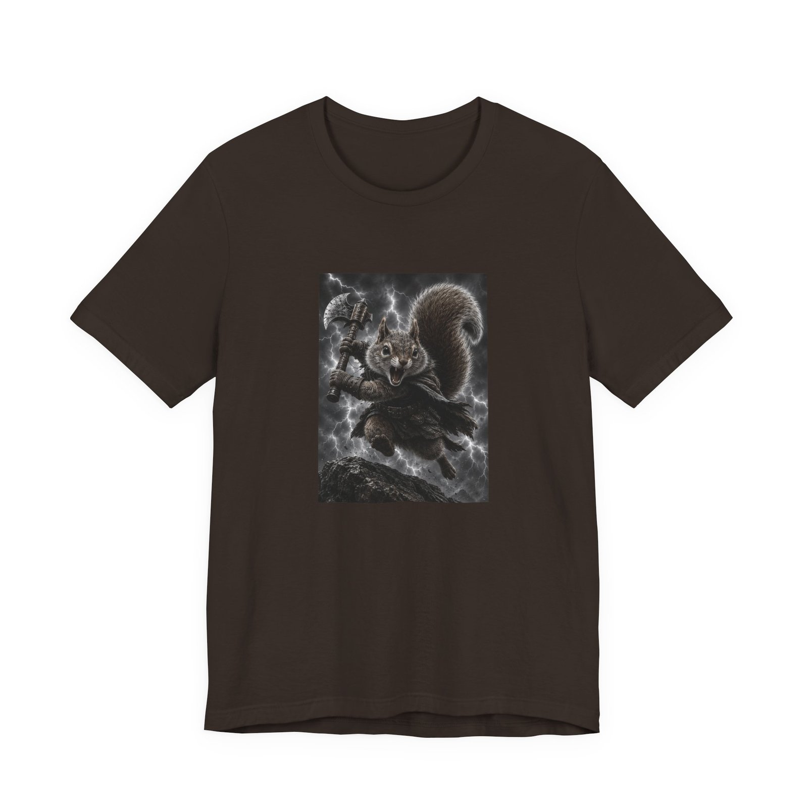 Epic Squirrel Warrior With Axe Graphic Tee - Image 9