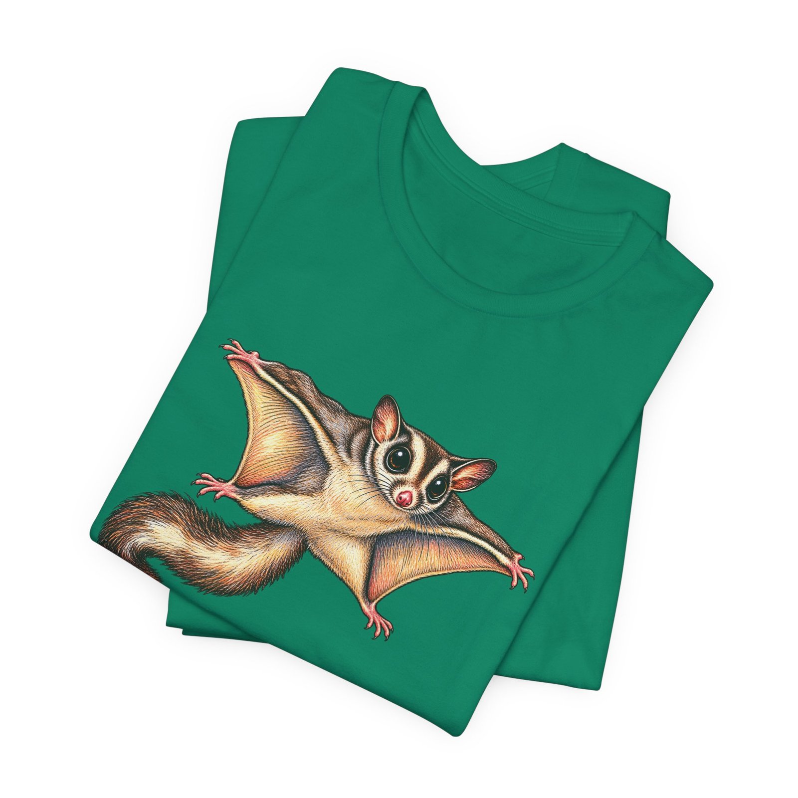 Sugar Glider Mid Glide Squirrel Wildlife Flying Illustration Graphic Tee - Image 27