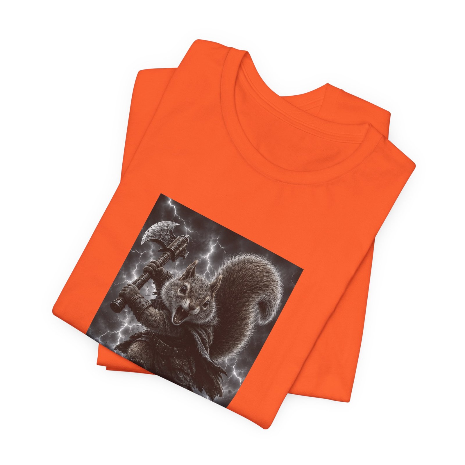 Epic Squirrel Warrior With Axe Graphic Tee - Image 7