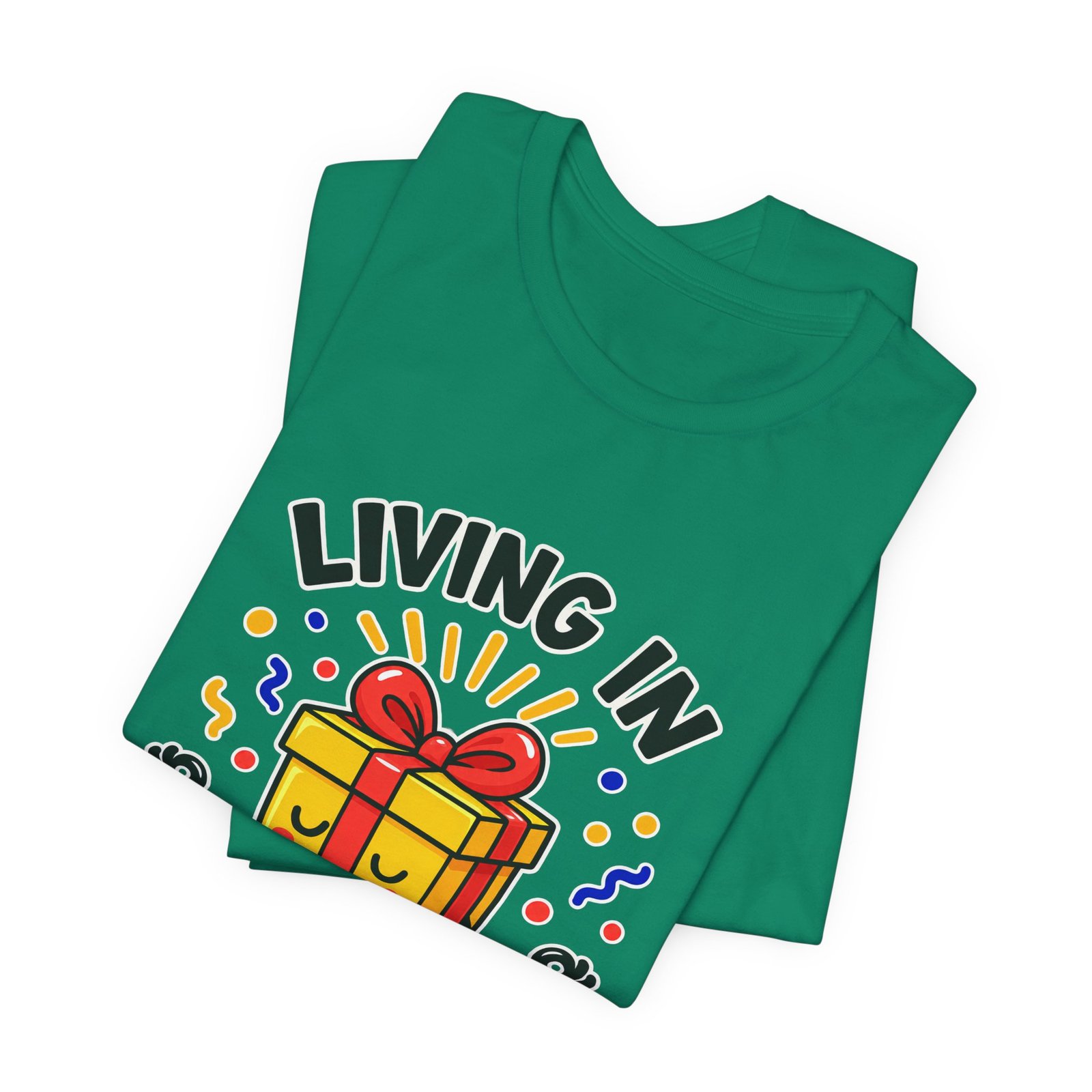 Living In The Present Meditating Gift Birthday Pun Graphic Tee - Image 27