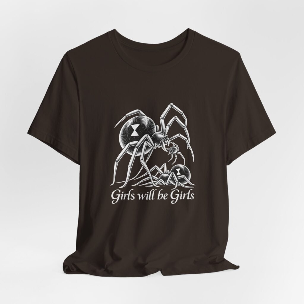 Girls Will Be Girls Black Spiders Graphic Tee