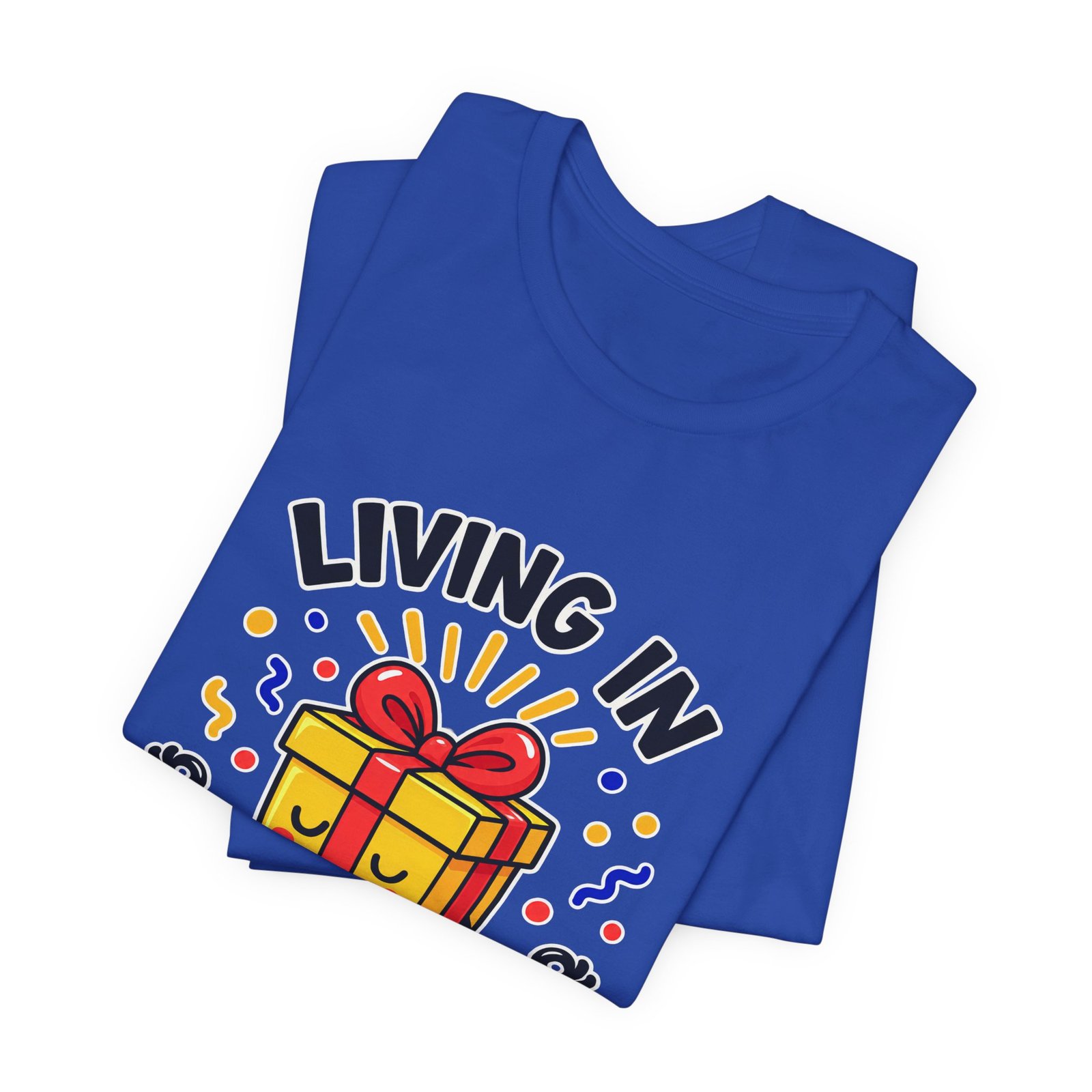 Living In The Present Meditating Gift Birthday Pun Graphic Tee - Image 31
