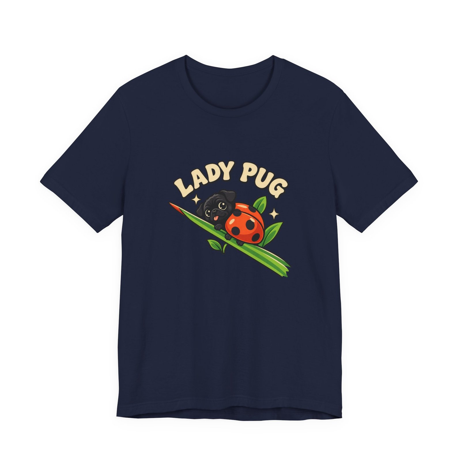 Lady Pug Cute Ladybug Dog Pun Graphic Tee - Image 33