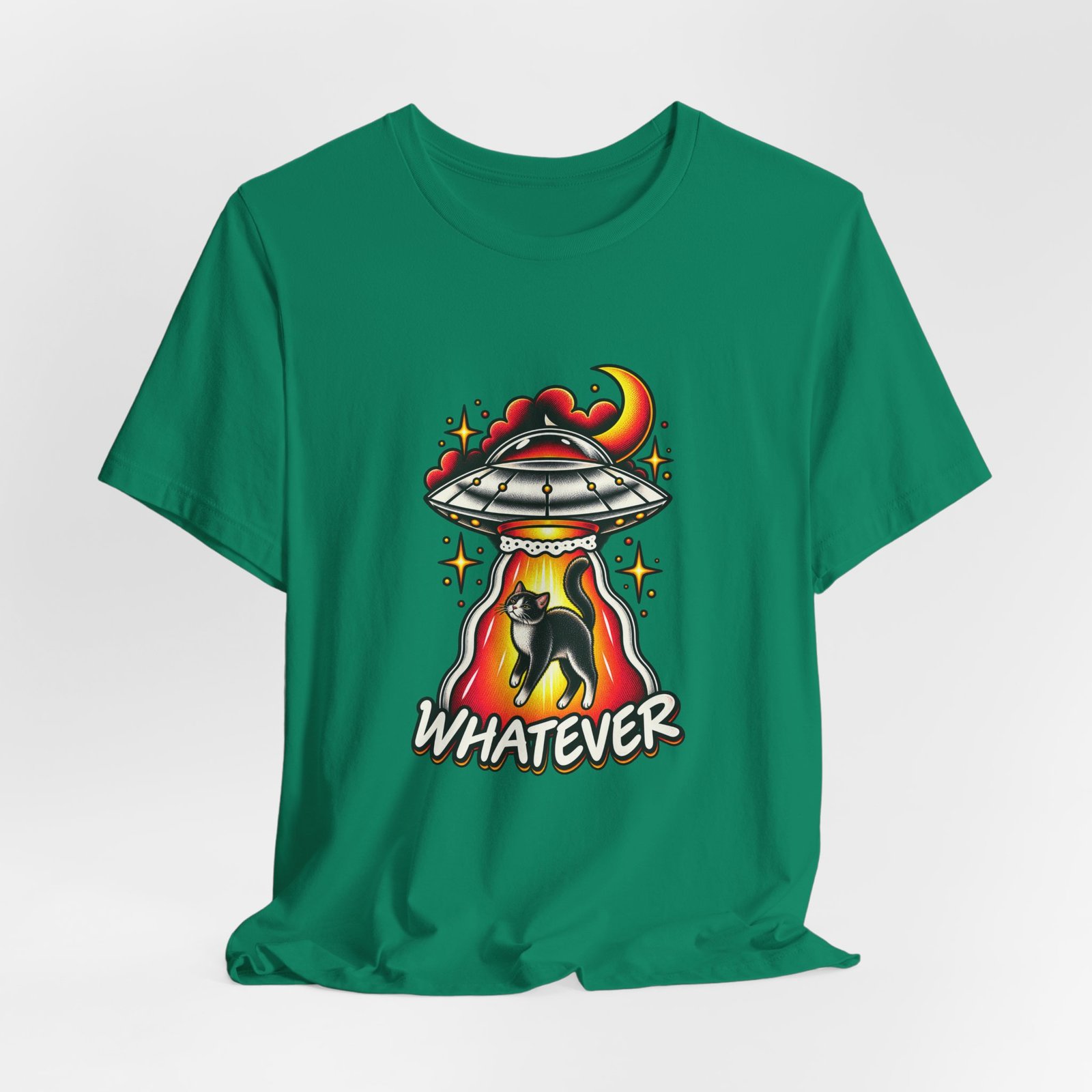 Whatever Spaceship Cat Graphic Tee - Image 28