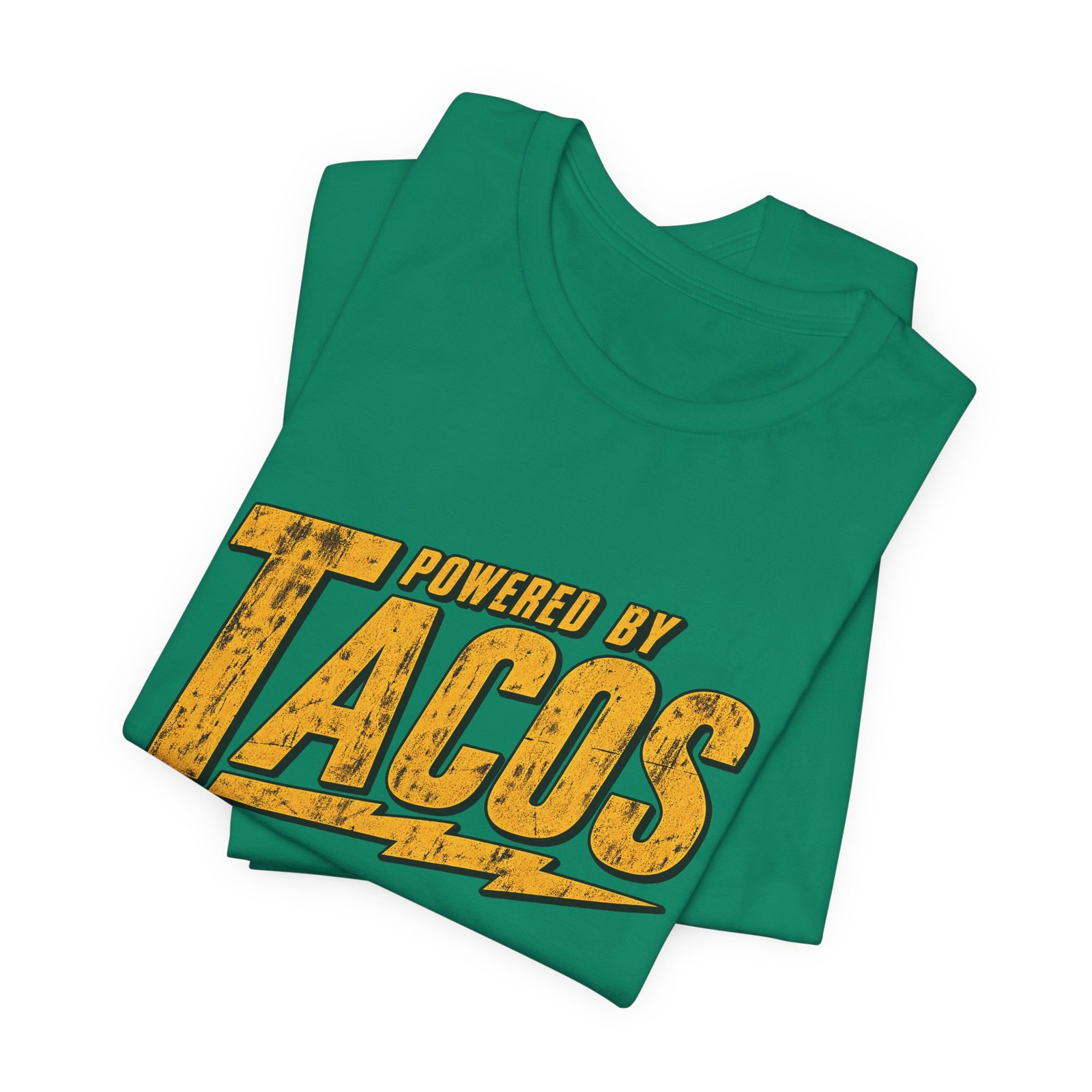 Powered By Tacos Funny Food Lover Quote Graphic Tee - Image 27