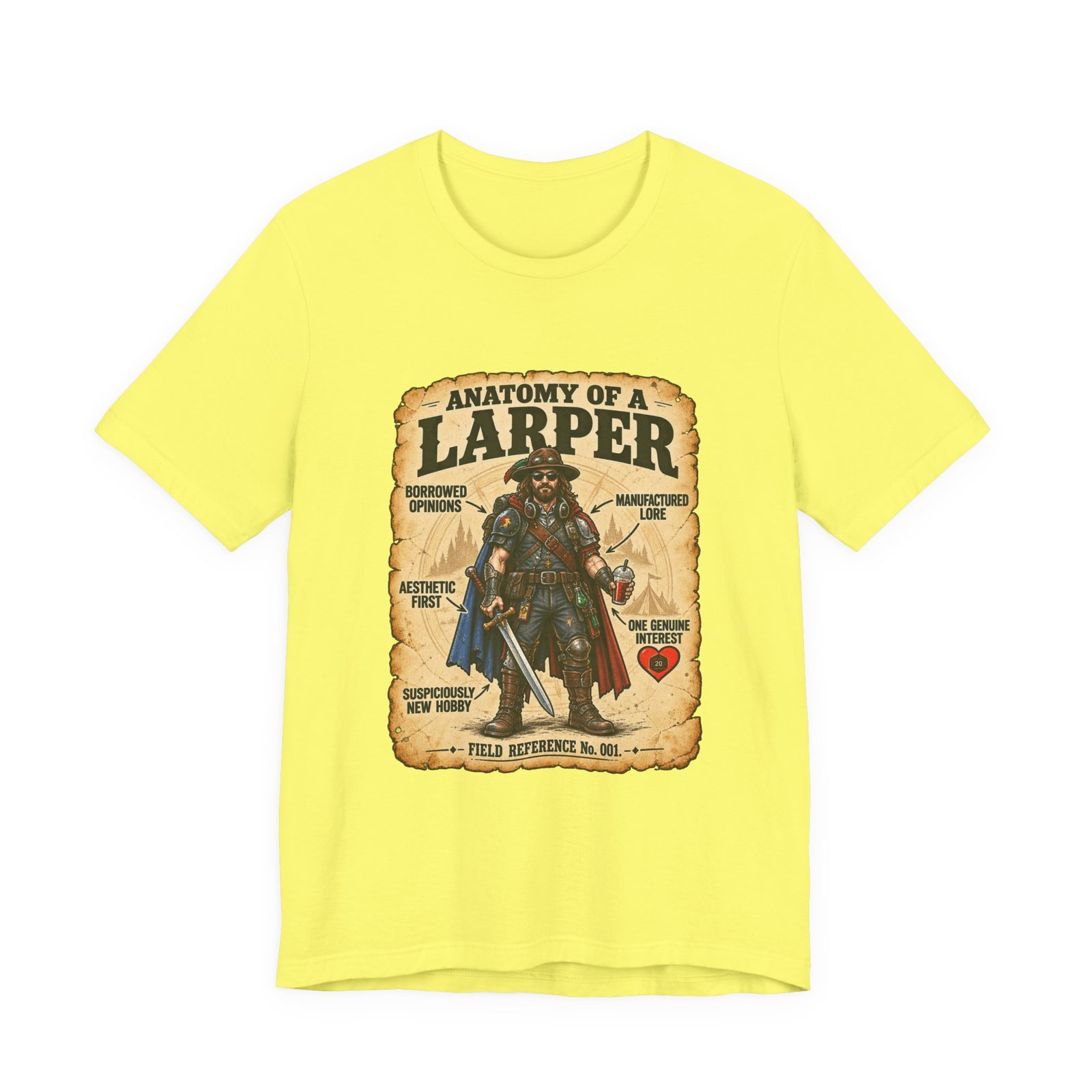 Anatomy Of A Larper Field Reference Humor Graphic Tee - Image 17