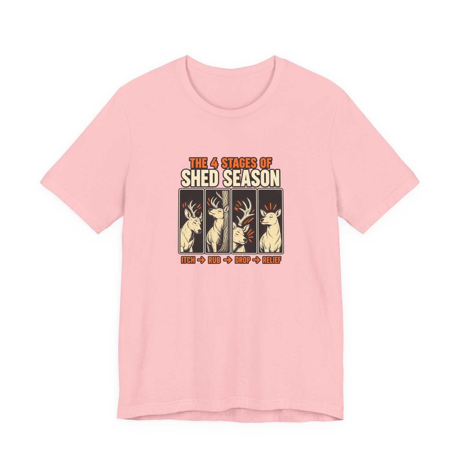 Funny Deer Shed Season Antler Shedding Graphic Tee - Image 41