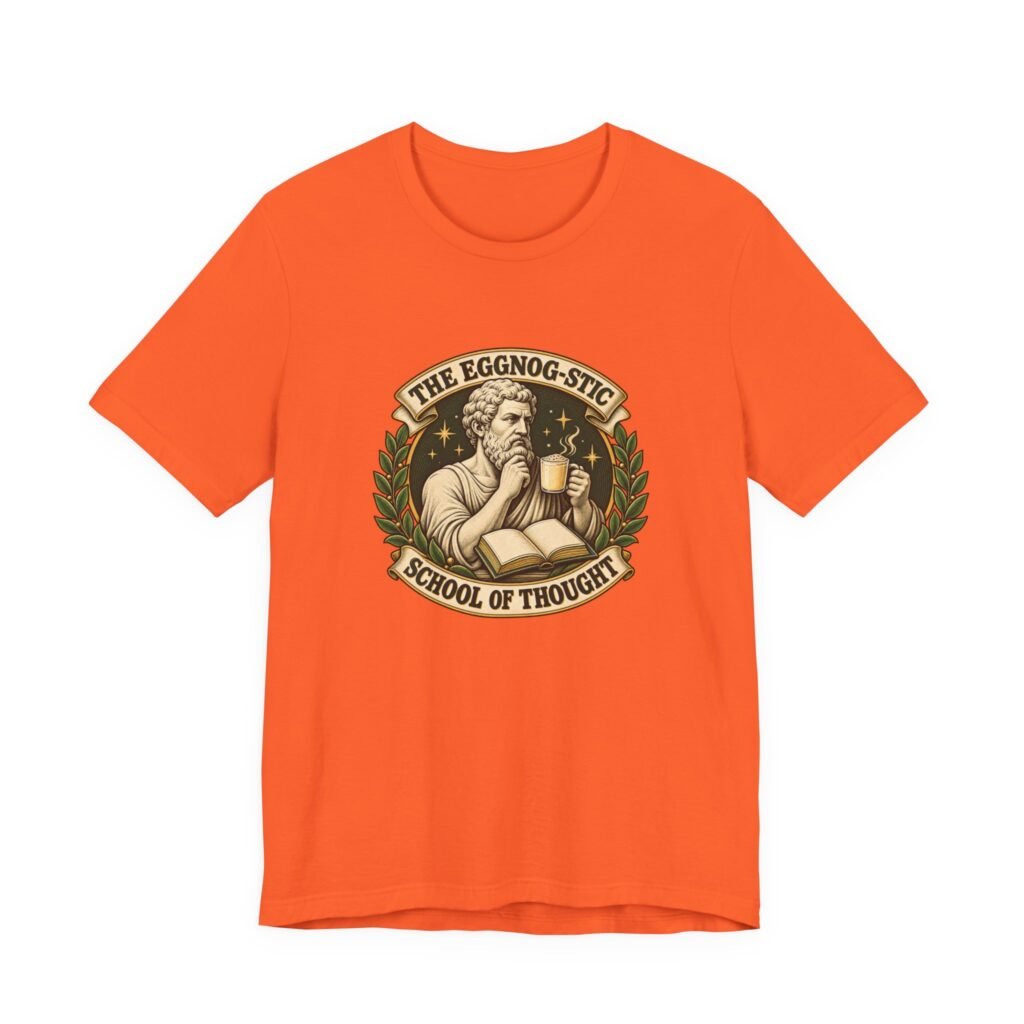 Eggnogstic School Thought Pun Philosopher Graphic Tee
