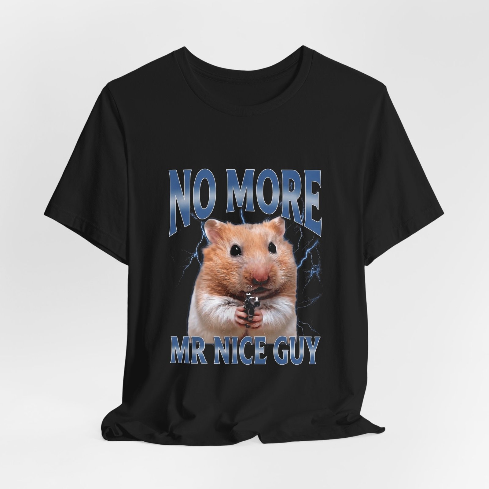 Tough Hamster With A Gun Funny Attitude Humor Graphic Tee - Image 4