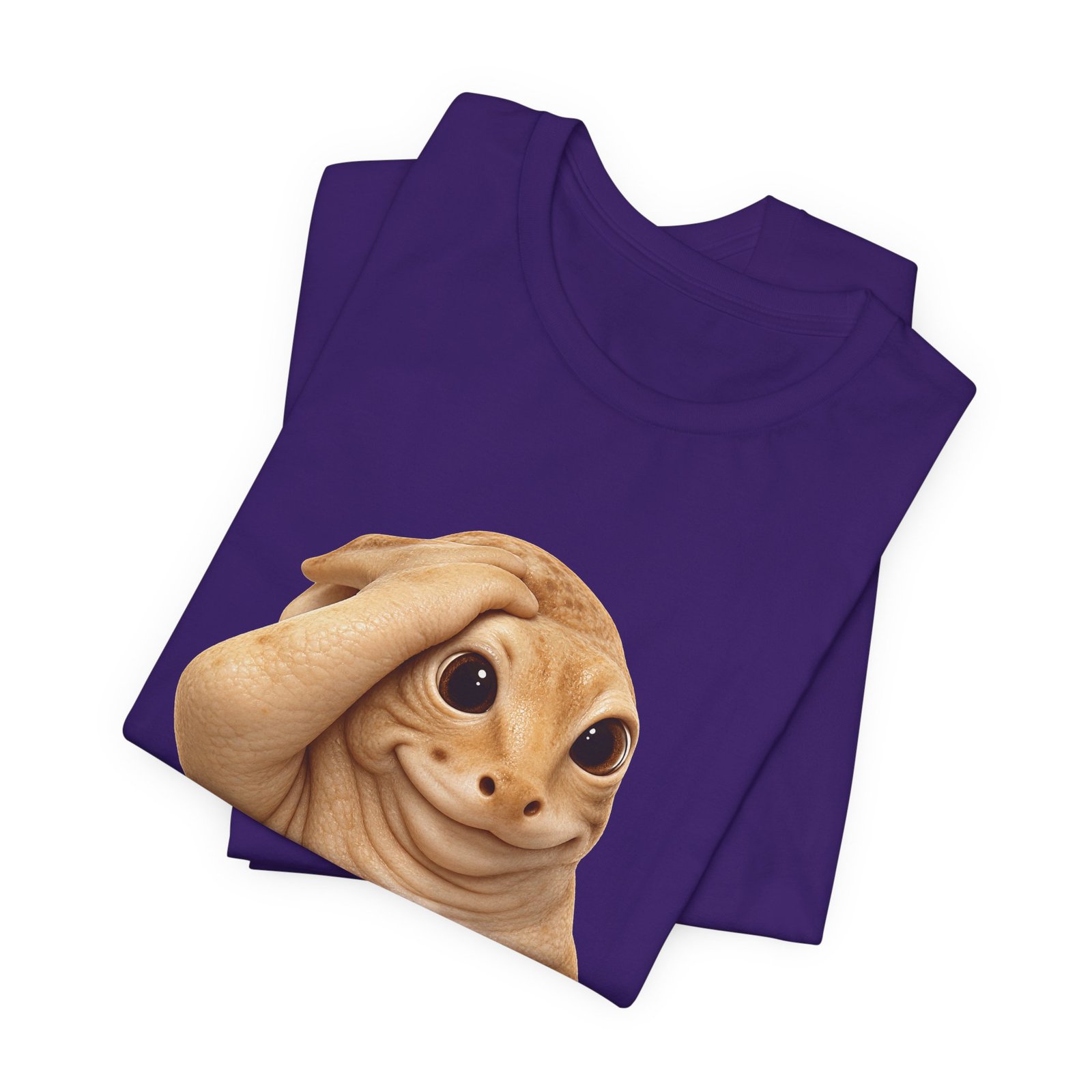 Funny Bashful Cat Reaction Meme Graphic Tee - Image 39
