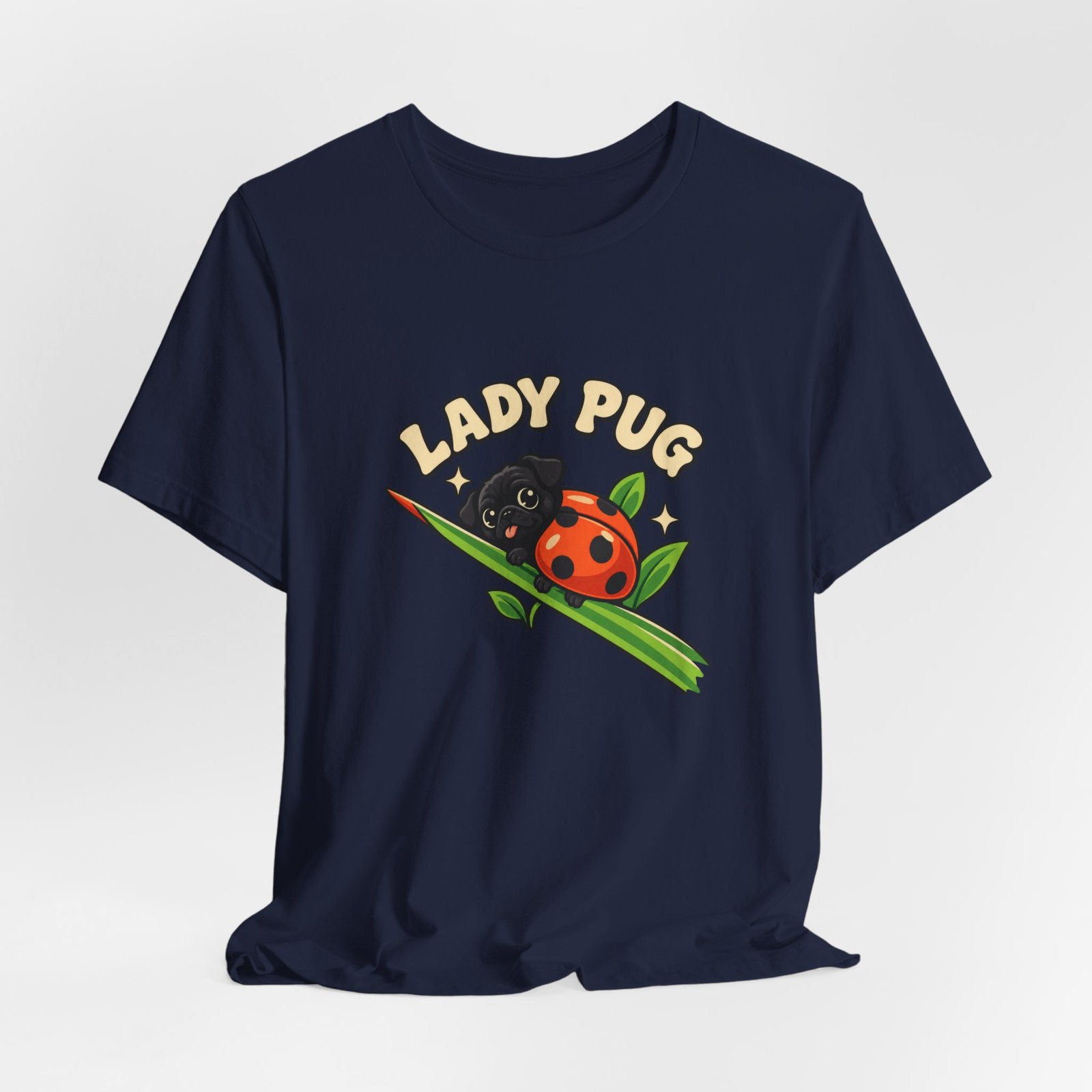 Lady Pug Cute Ladybug Dog Pun Graphic Tee - Image 36