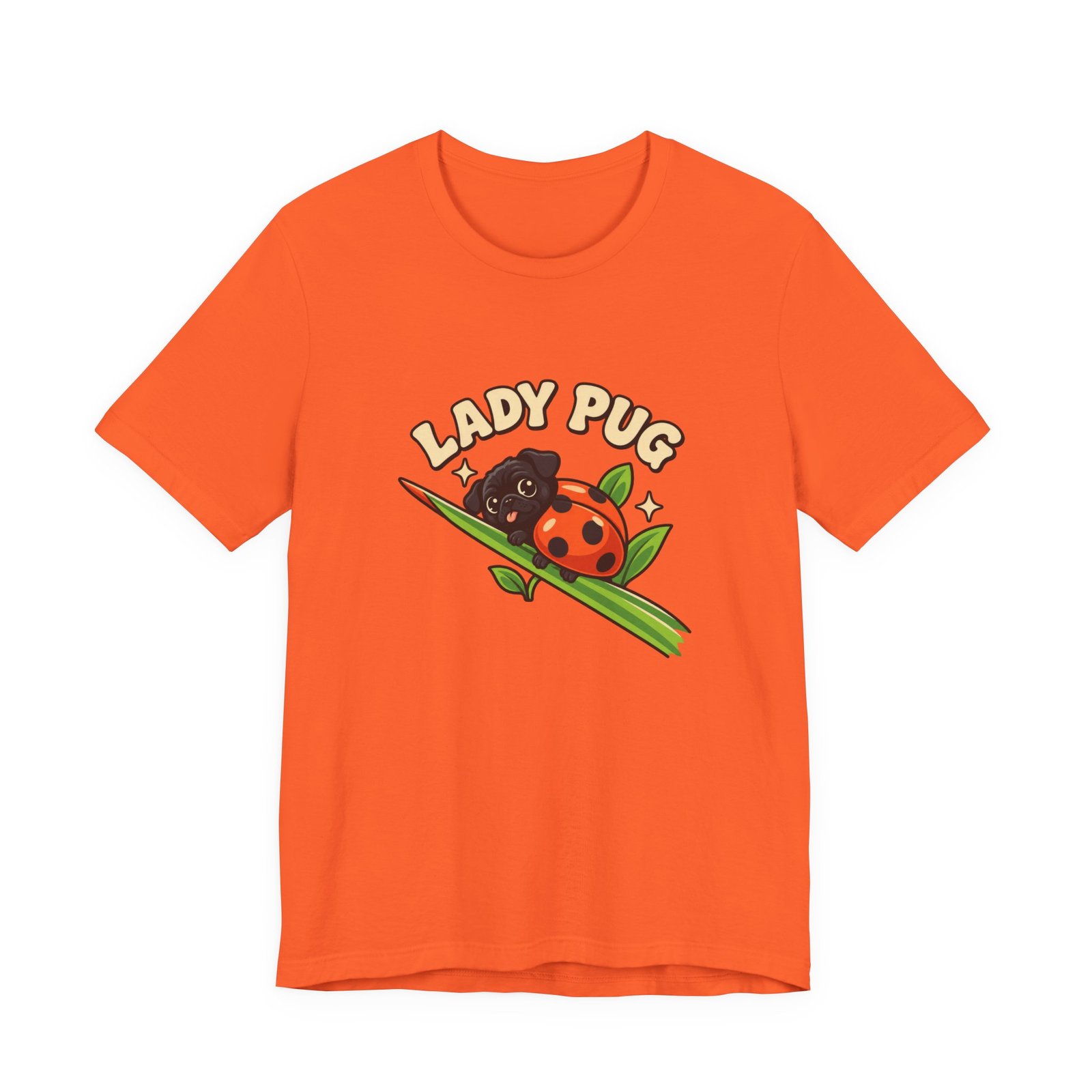 Lady Pug Cute Ladybug Dog Pun Graphic Tee - Image 5