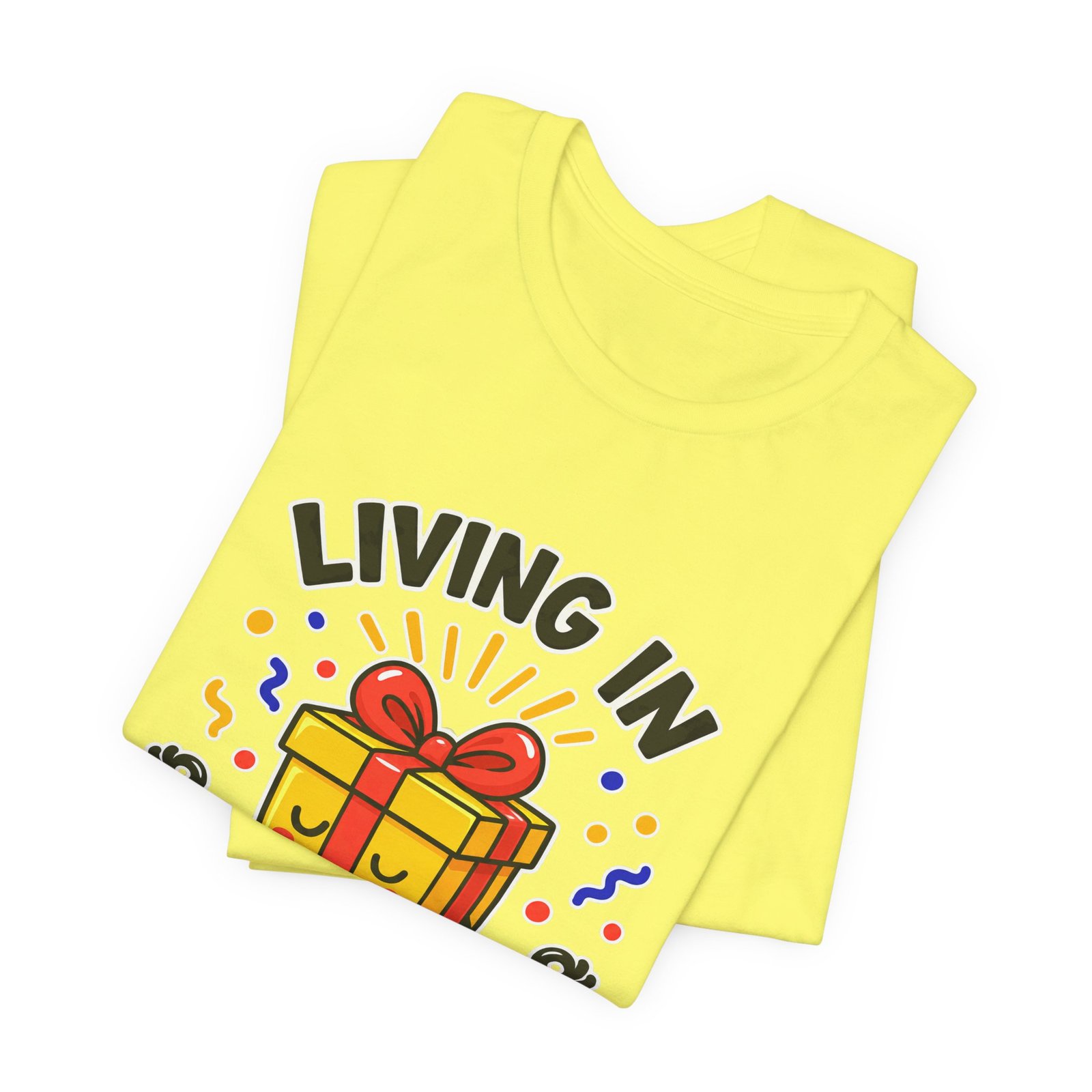Living In The Present Meditating Gift Birthday Pun Graphic Tee - Image 19