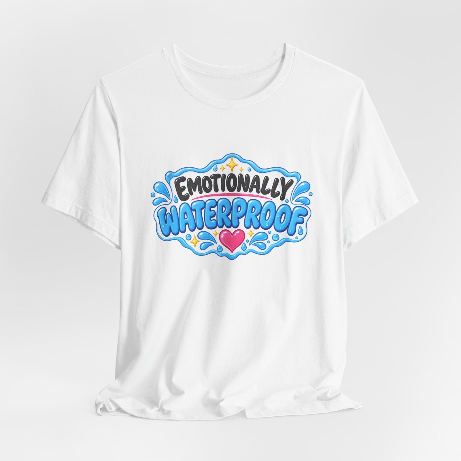 Emotionally Waterproof Makeup Humor Graphic Tee - Image 4
