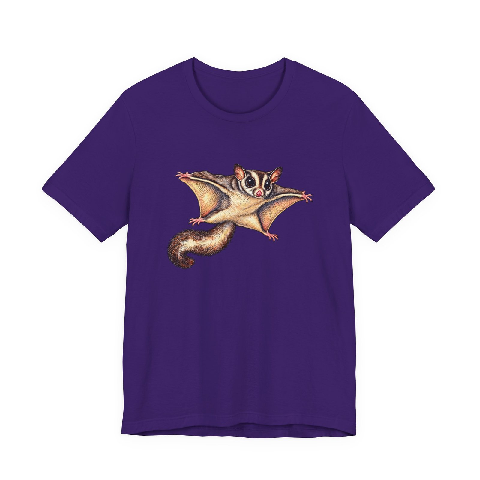 Sugar Glider Mid Glide Squirrel Wildlife Flying Illustration Graphic Tee - Image 37
