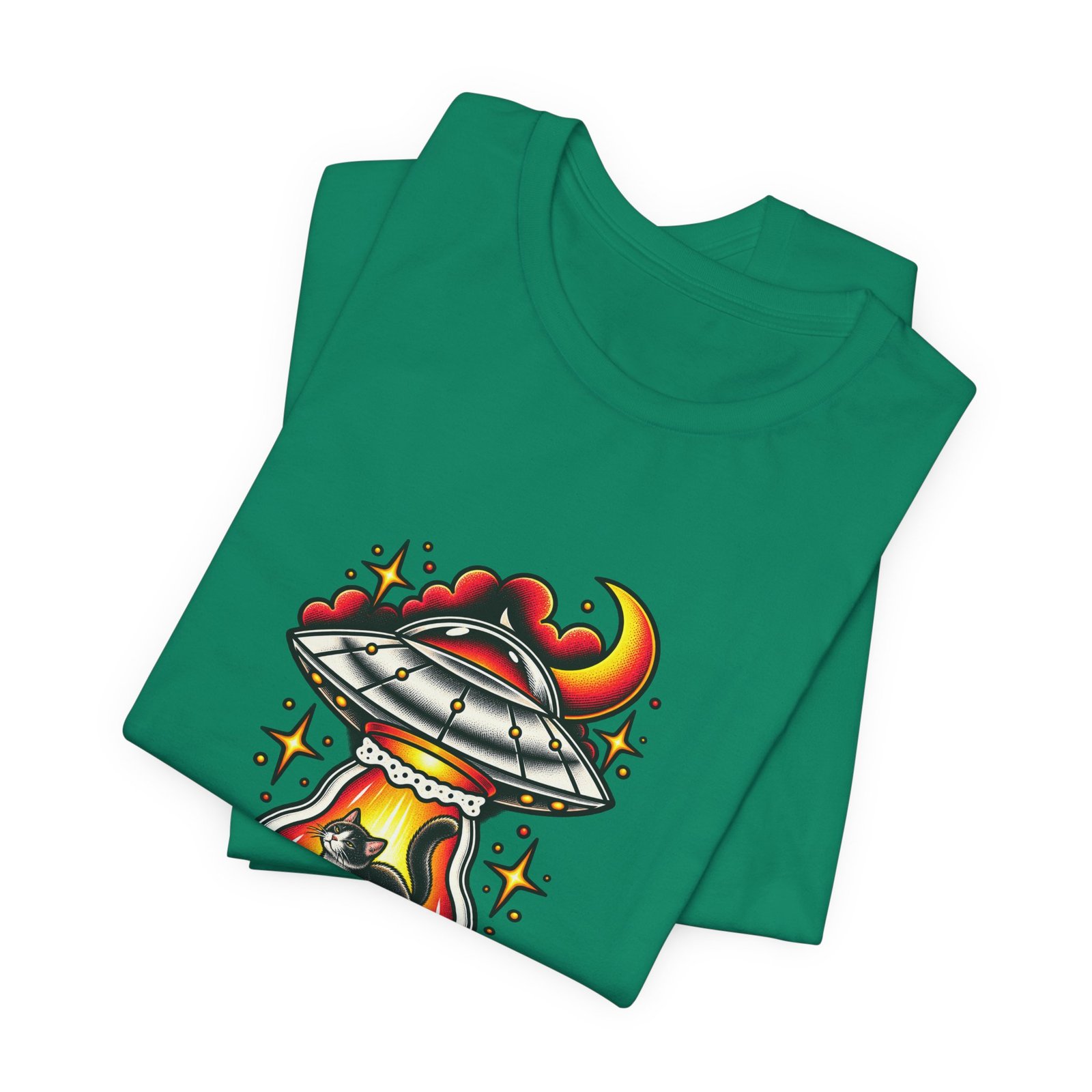 Whatever Spaceship Cat Graphic Tee - Image 27